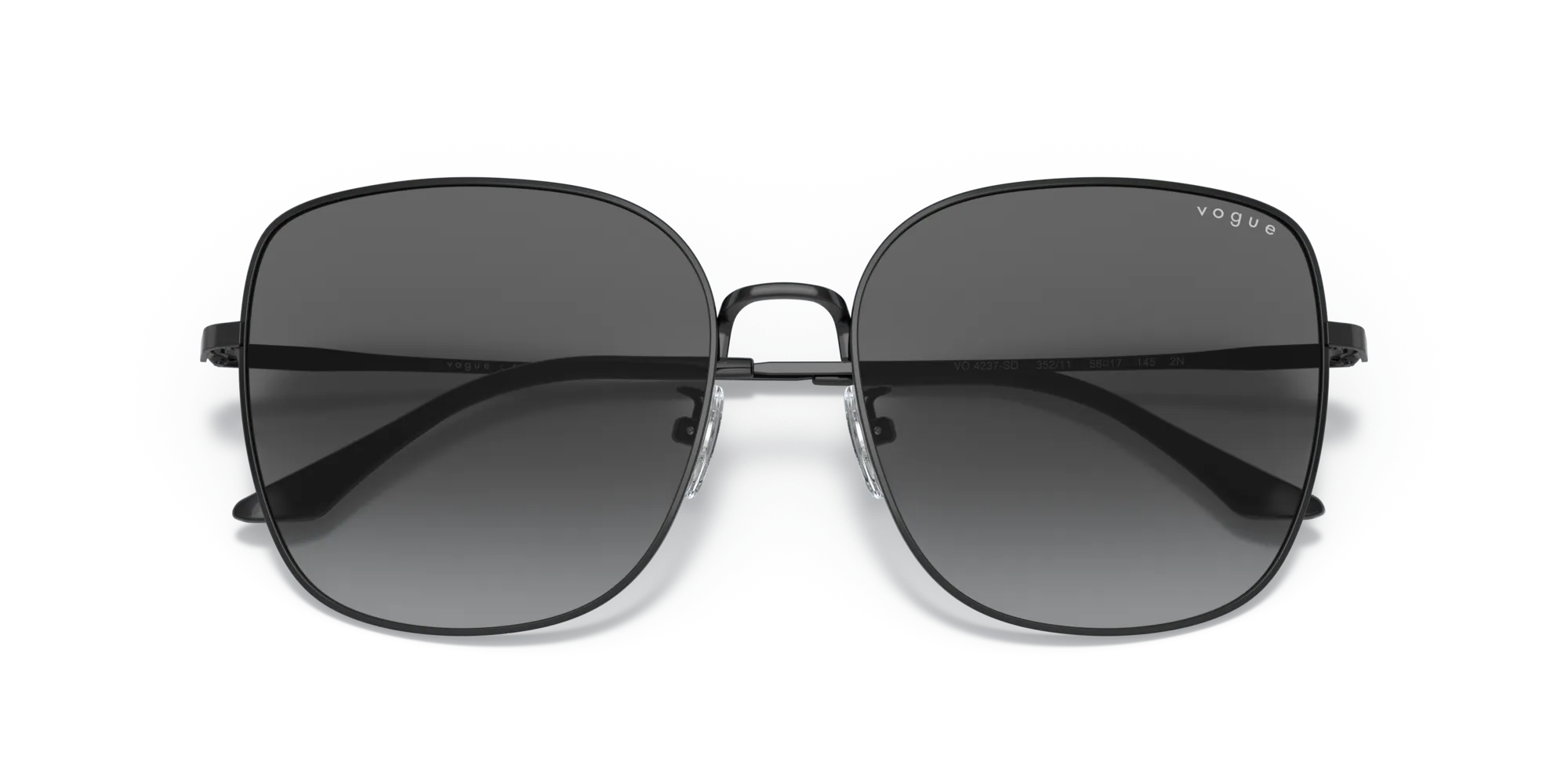VOGUE EYEWEAR VO4237SD 352/11 Occhiali da sole Metallo Nero Grigio Squadrata Normale Sfumato - immagine 2