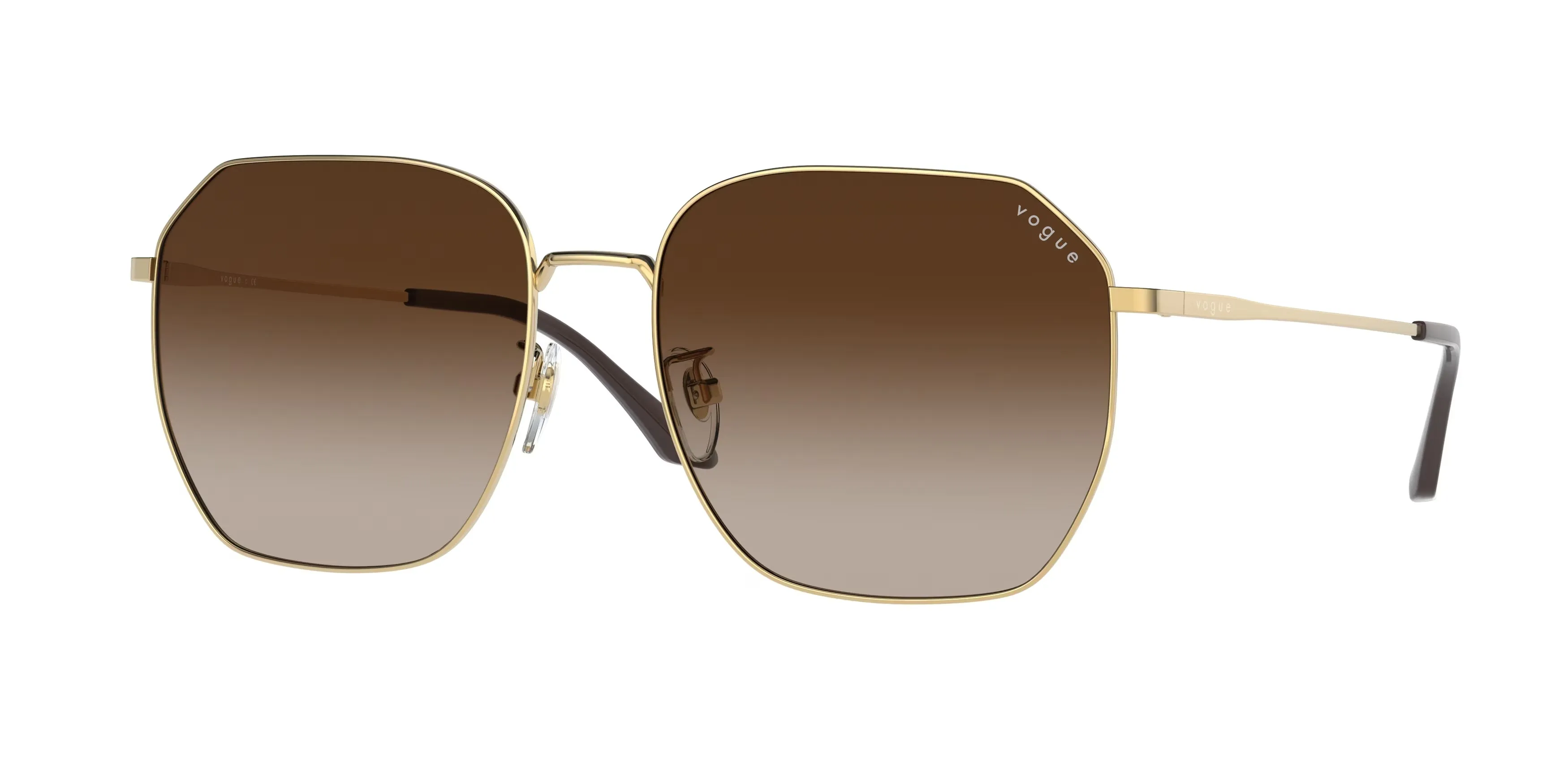 VOGUE EYEWEAR VO4215SD 280/13 Occhiali da sole Metallo Oro Marrone Geometrica Normale Sfumato - immagine 1