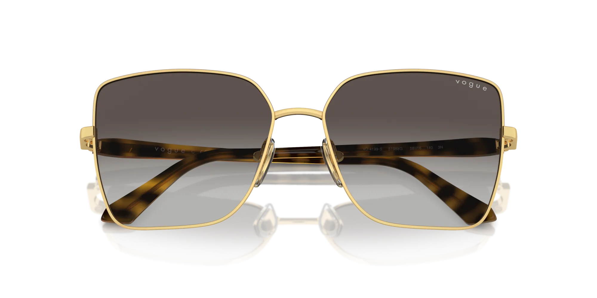 VOGUE EYEWEAR VO4199S 51988G Occhiali da sole Metallo Oro Grigio Farfalla Normale Sfumato - immagine 2