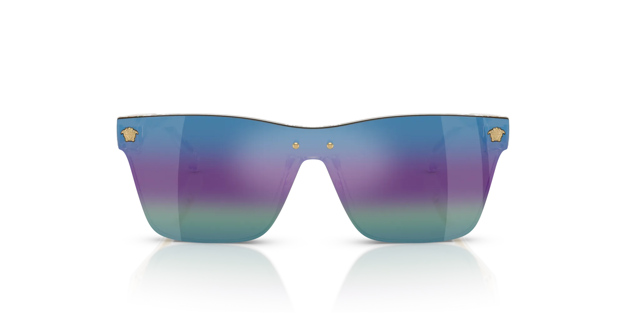 Versace VK4004U 148/P1 Occhiali da sole Iniettato Trasparente Marrone Squadrata Normale Sfumato - immagine 3