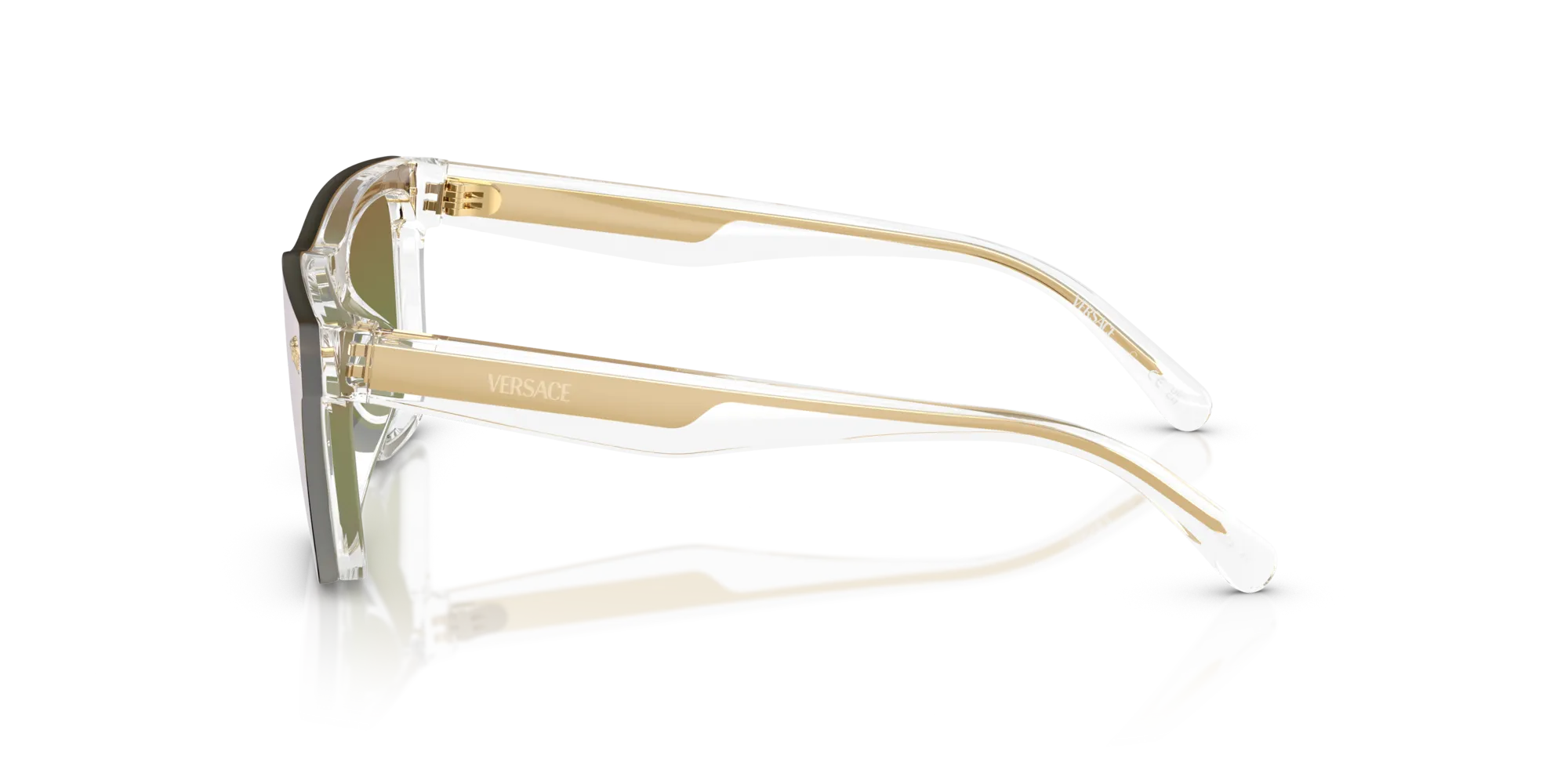 Versace VK4004U 148/P1 Occhiali da sole Iniettato Trasparente Marrone Squadrata Normale Sfumato - immagine 4