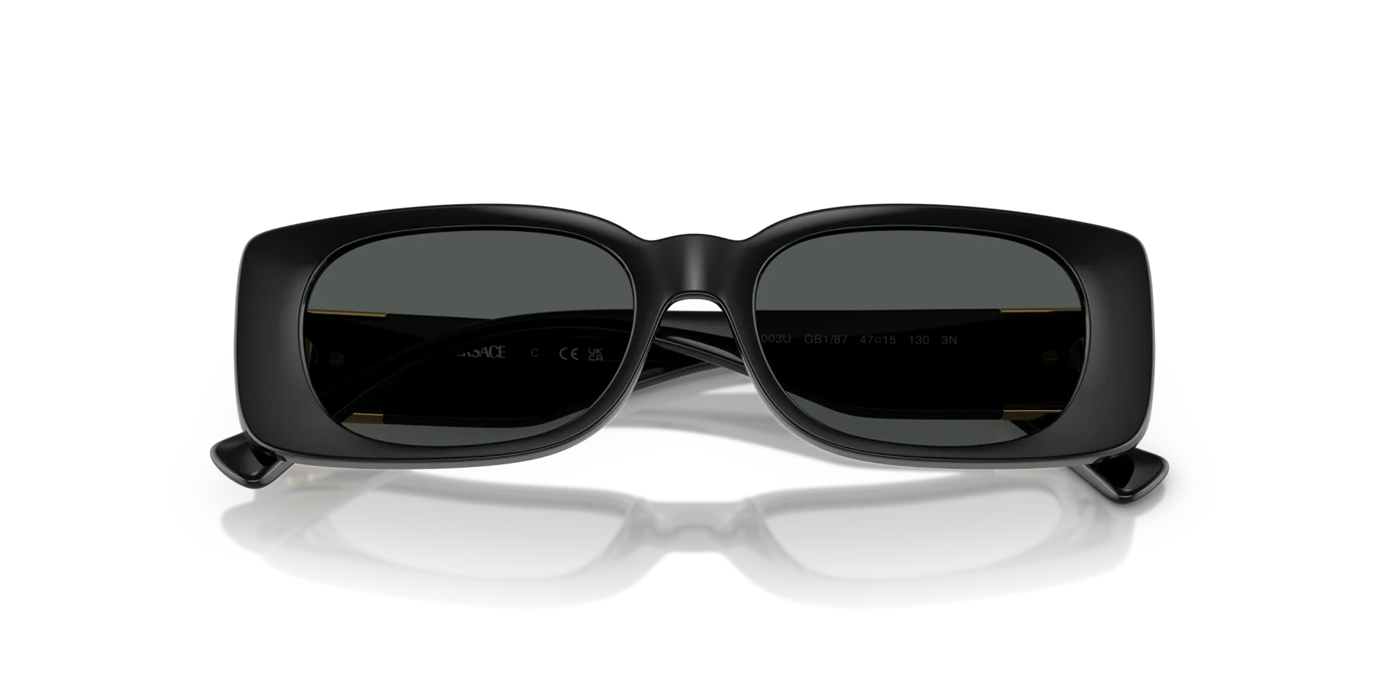 Versace VK4003U GB1/87 Occhiali da sole Iniettato Nero Grigio Squadrata Normale - immagine 2