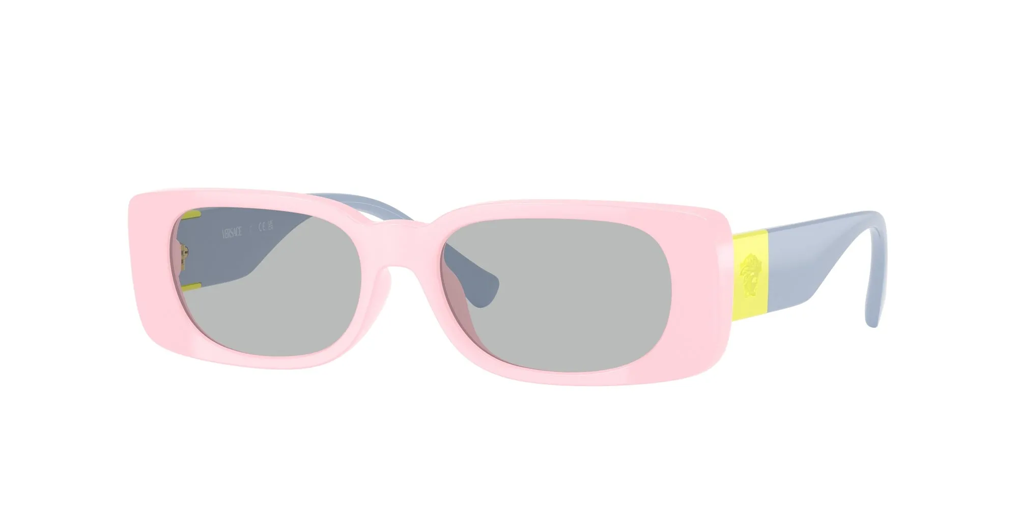 Versace VK4003U 5440CV Occhiali da sole Iniettato Rosa Grigio Squadrata Normale - immagine 1