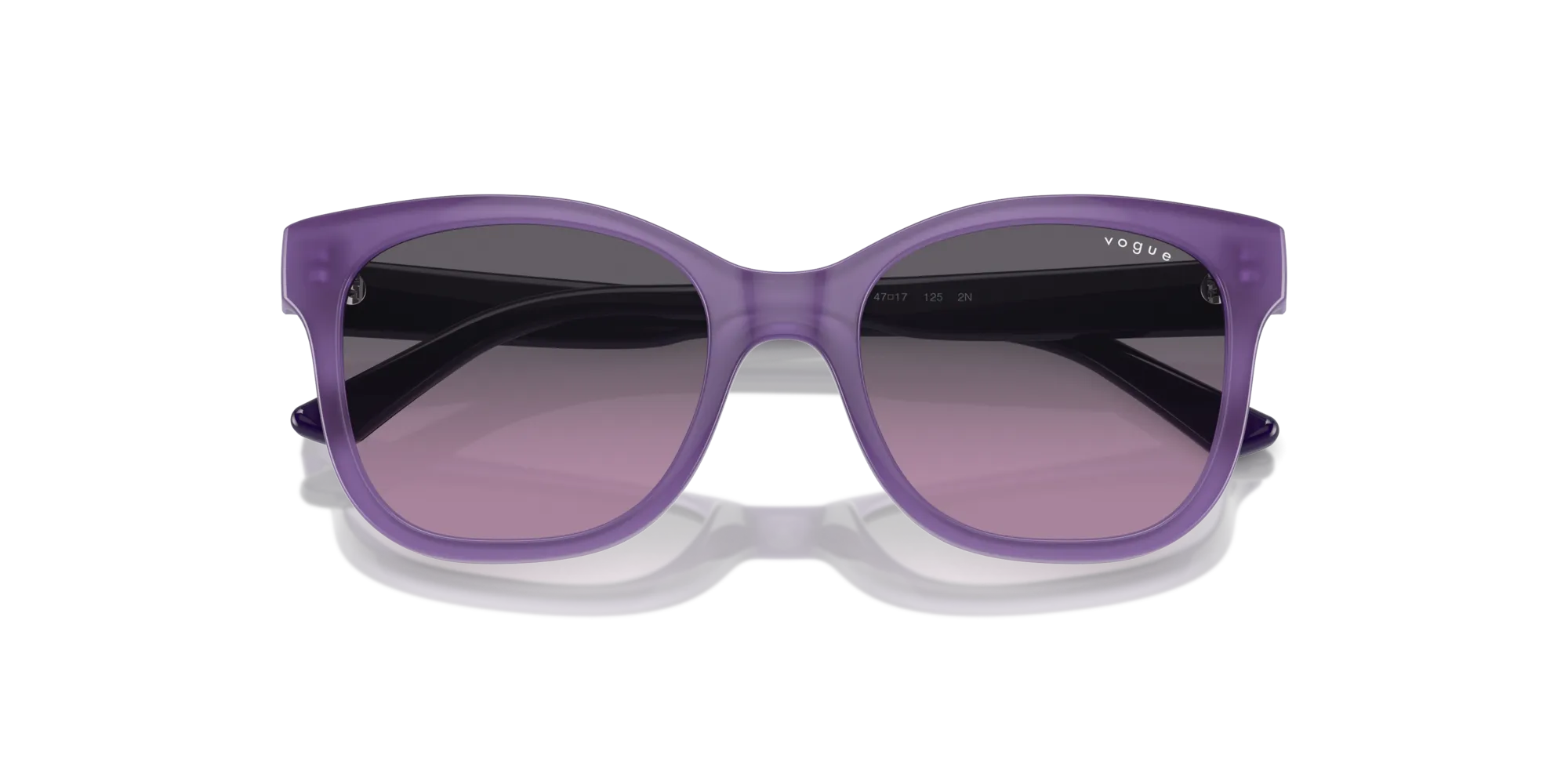 VOGUE EYEWEAR VJ2023 31274Q Occhiali da sole bambino Nylon Viola Grigio Farfalla Normale Sfumato - immagine 2