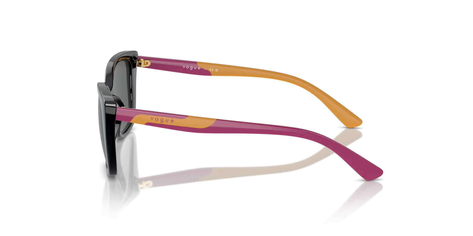 VOGUE EYEWEAR VJ2022 W44/87 Occhiali da sole Nylon Nero Grigio Farfalla Normale - immagine 4