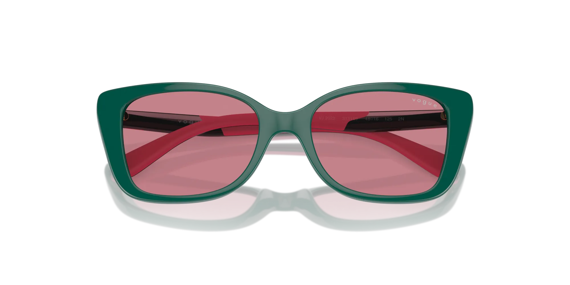 VOGUE EYEWEAR VJ2022 313169 Occhiali da sole Nylon Verde Viola Farfalla Normale - immagine 2