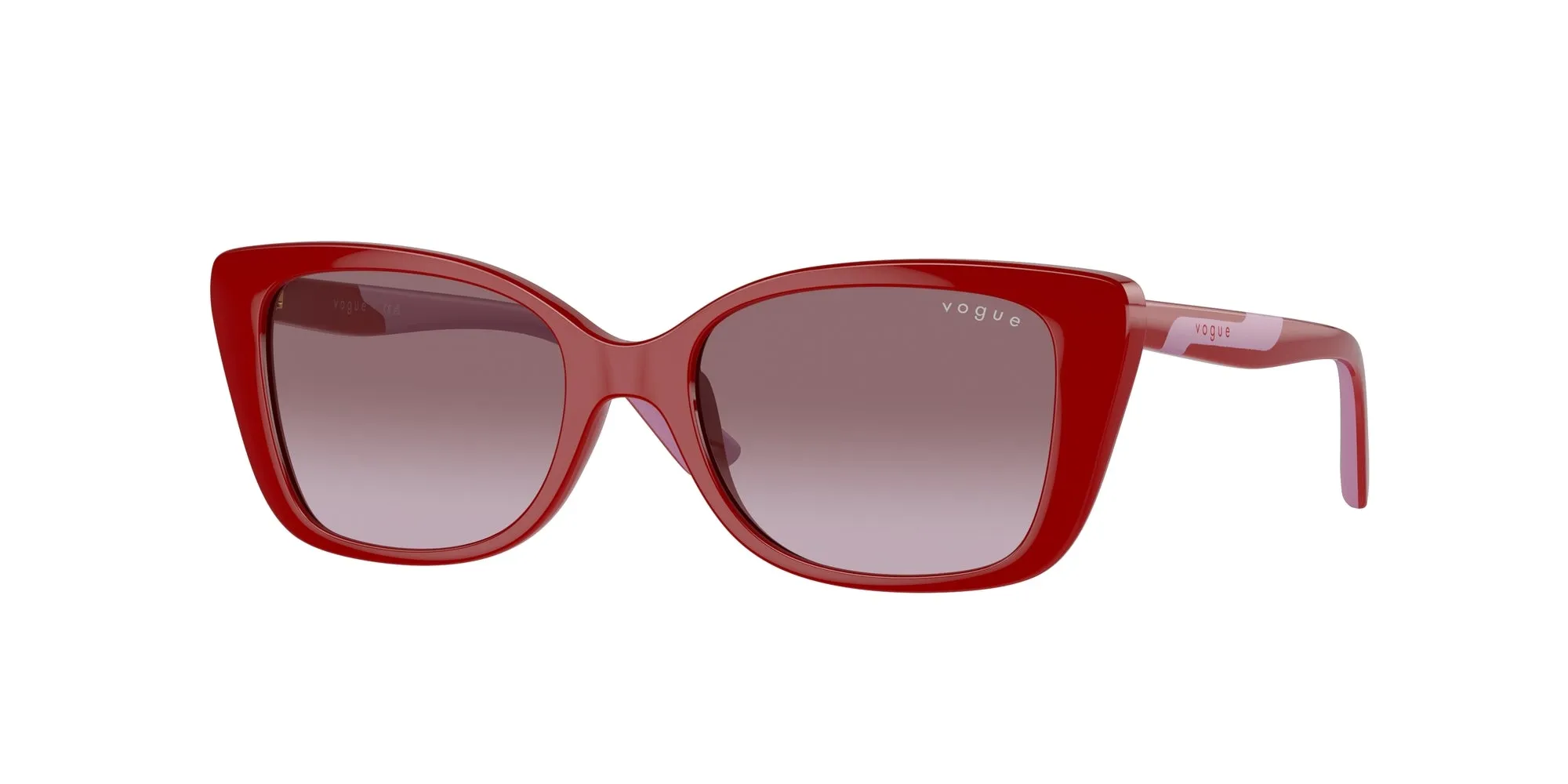 VOGUE EYEWEAR VJ2022 31298H Occhiali da sole Nylon Rosso Viola Farfalla Normale Sfumato - immagine 1