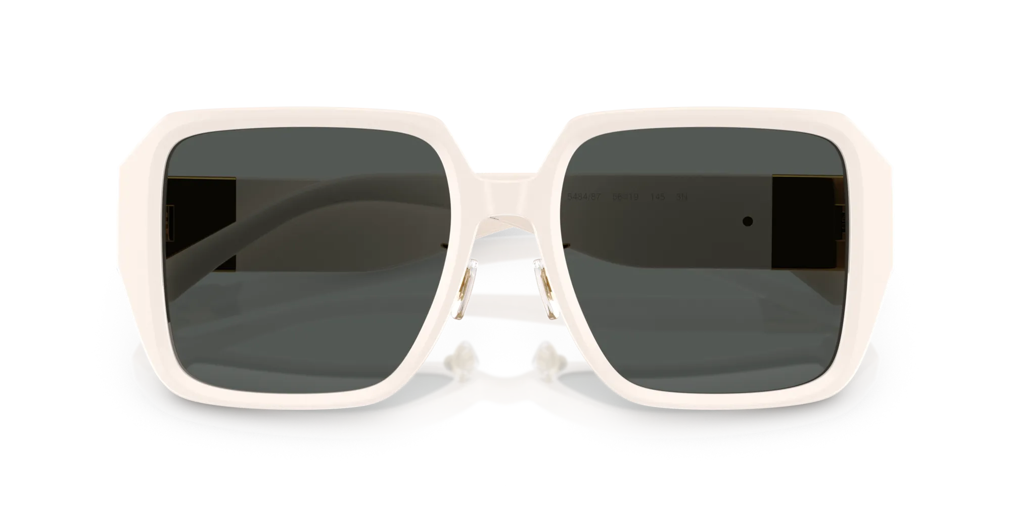 Versace VE4472D 548487 Occhiali da sole Acetato Bianco Grigio Squadrata Normale - immagine 2