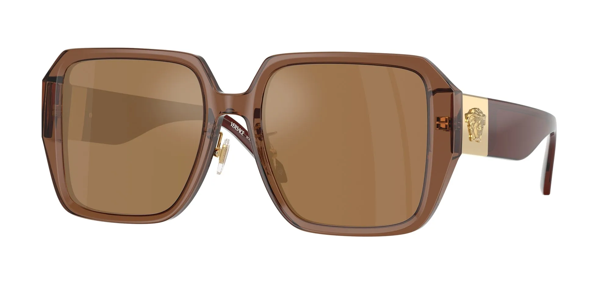 Versace VE4472D 5028/O Occhiali da sole Acetato Marrone Marrone Squadrata Normale Specchiato - immagine 1