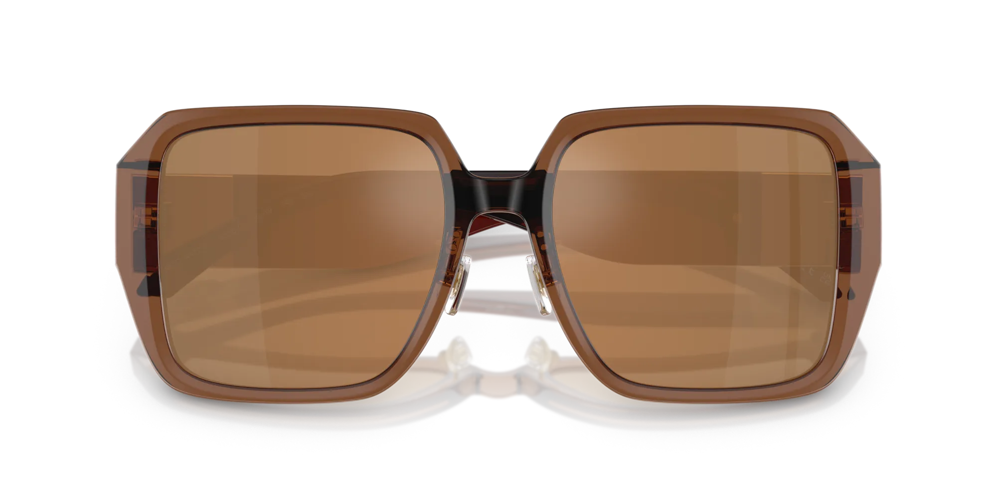 Versace VE4472D 5028/O Occhiali da sole Acetato Marrone Marrone Squadrata Normale Specchiato - immagine 2