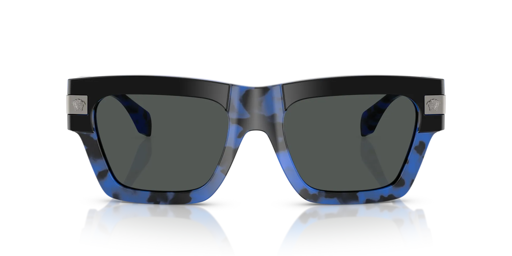 Versace VE4464 545887 Occhiali da sole Acetato Blu Grigio Squadrata Normale - immagine 3