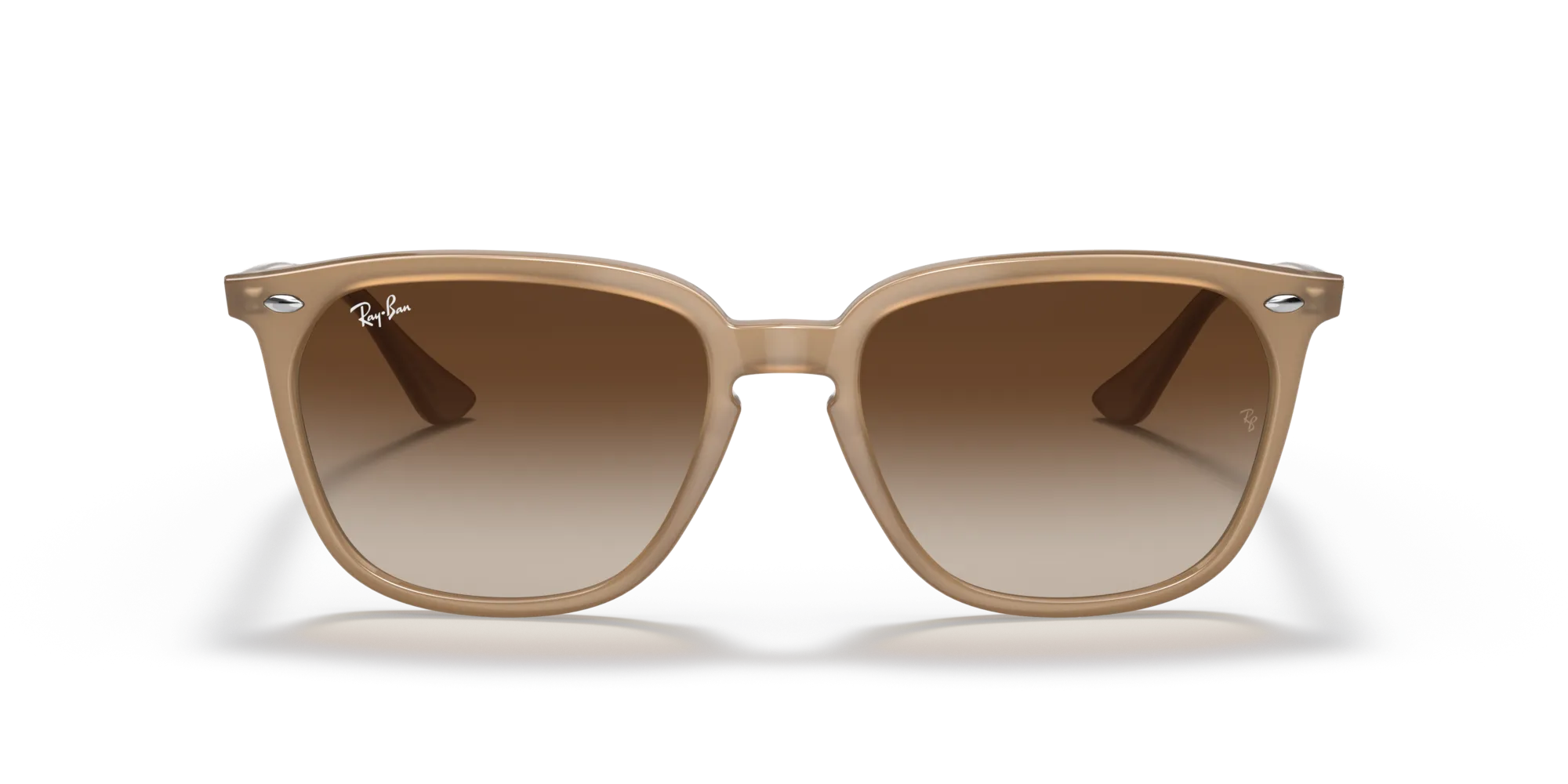 Ray - Ban RB4362 616613 Occhiali da sole Iniettato Marrone Marrone Squadrata Normale Sfumato - immagine 3