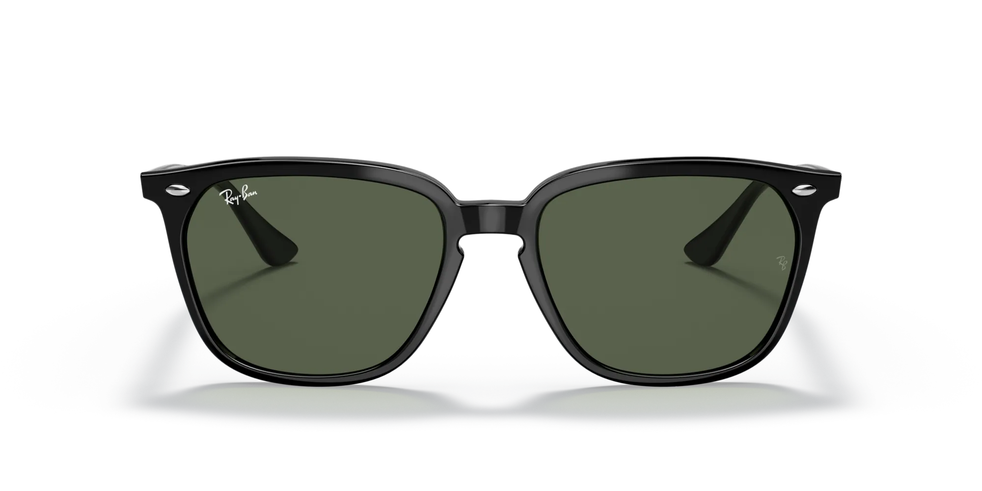 Ray - Ban RB4362 601/71 Occhiali da sole Iniettato Nero Verde Squadrata Normale - immagine 3