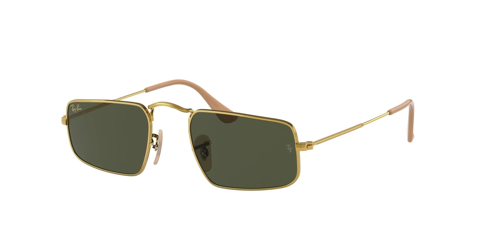 Ray - Ban RB3957 JULIE 919631 Occhiali da sole Metallo Oro Verde Squadrata Normale - immagine 1