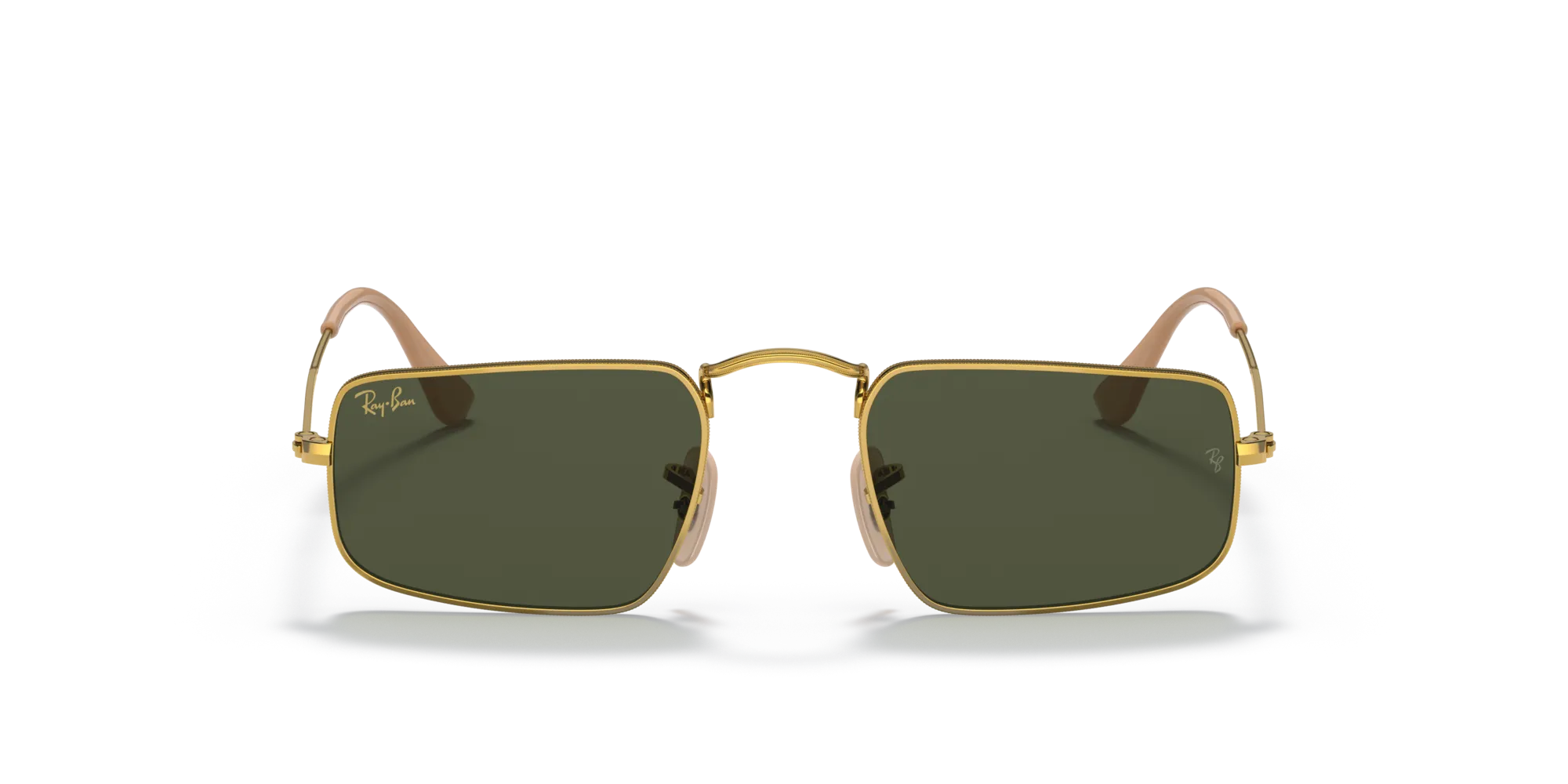 Ray - Ban RB3957 JULIE 919631 Occhiali da sole Metallo Oro Verde Squadrata Normale - immagine 3