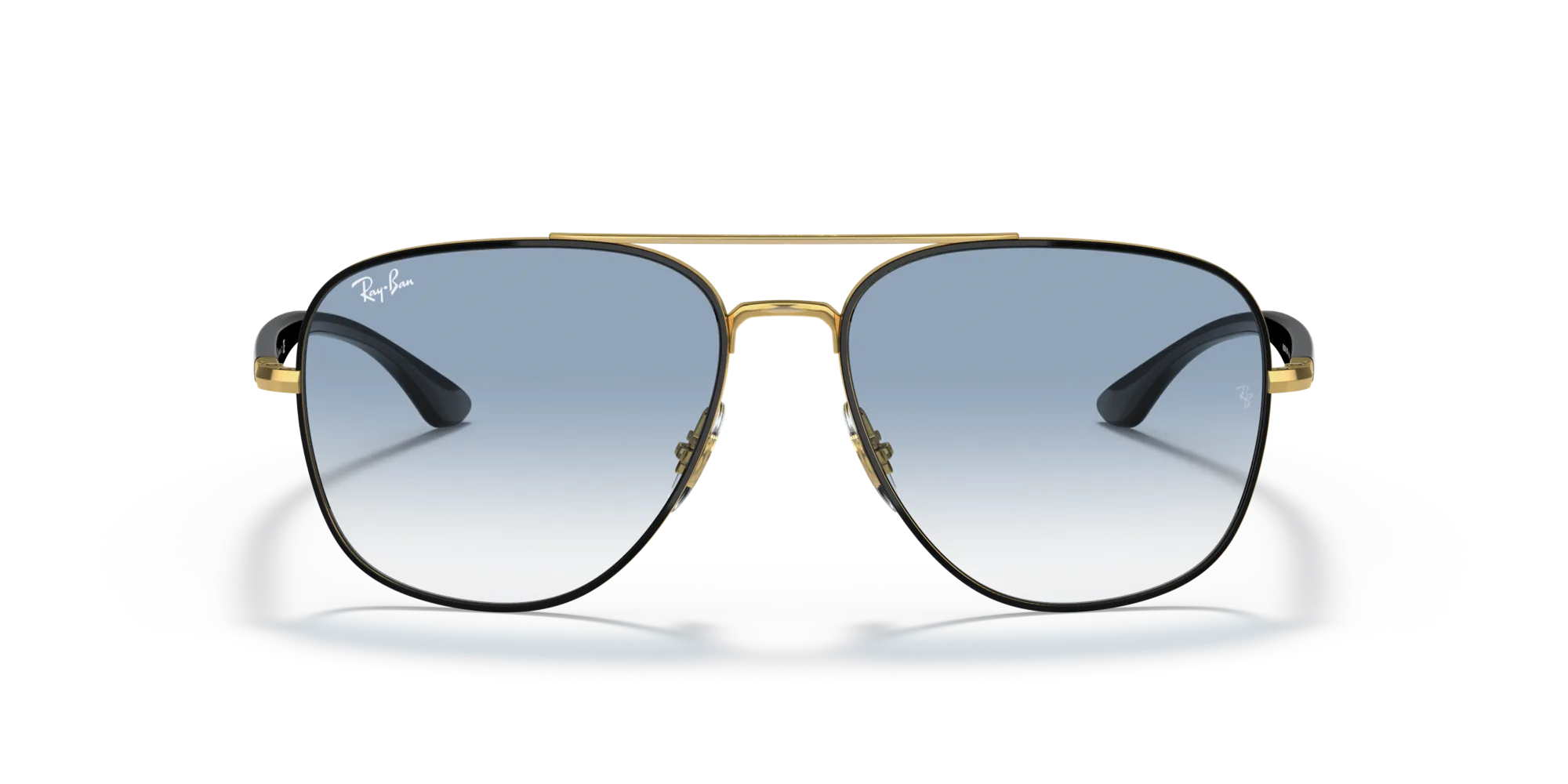 Ray - Ban RB3683 90003F Occhiali da sole Metallo Nero Blu Squadrata Normale Sfumato - immagine 3