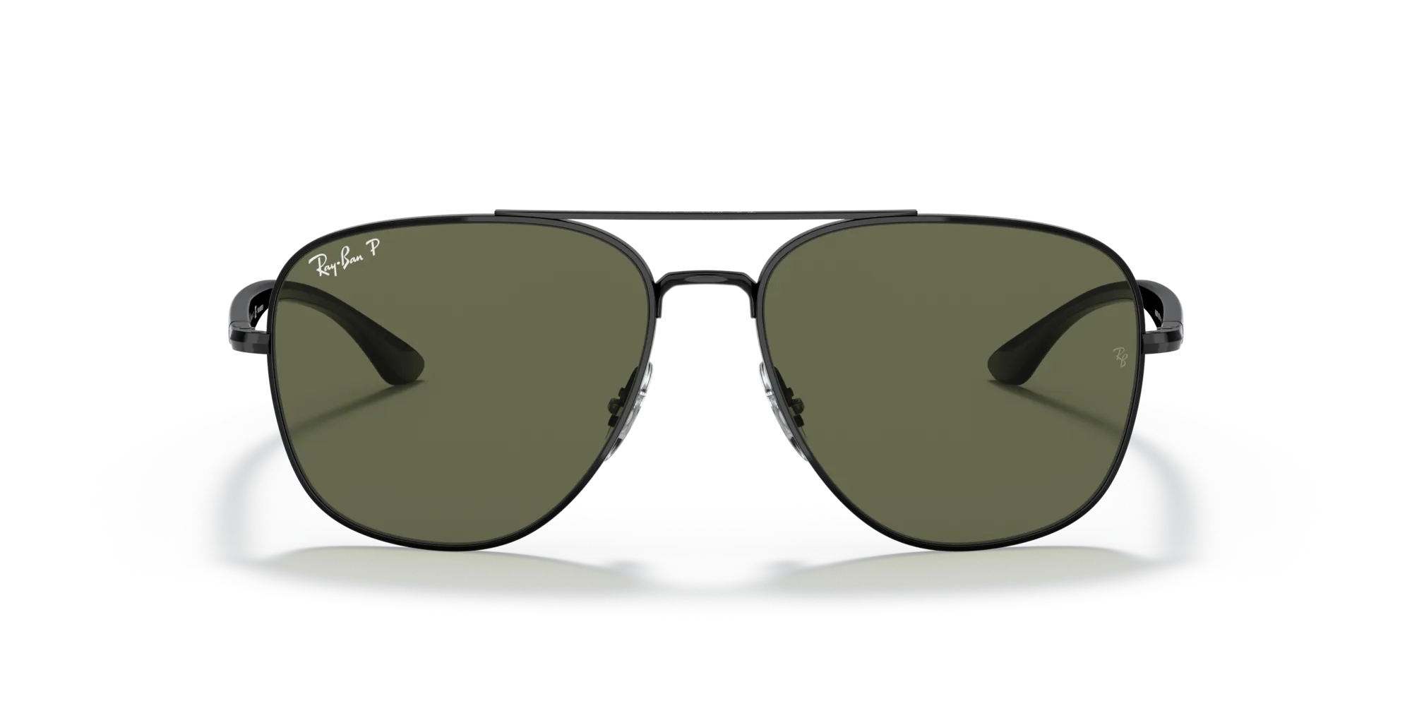 Ray - Ban RB3683 002/58 Occhiali da sole Metallo Nero G15 Squadrata Polarizzata - immagine 3