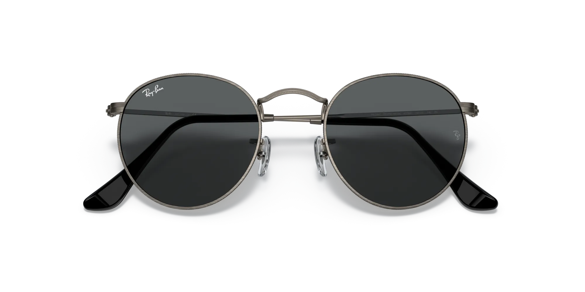 Ray - Ban RB3447 ROUND METAL 9229B1 Occhiali da sole Metallo Grigio Grigio Rotonda Normale - immagine 2