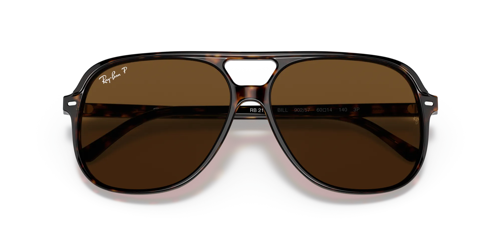 Ray - Ban RB2198 BILL 902/57 Occhiali da sole Acetato Tartaruga Marrone Squadrata Polarizzata - immagine 2