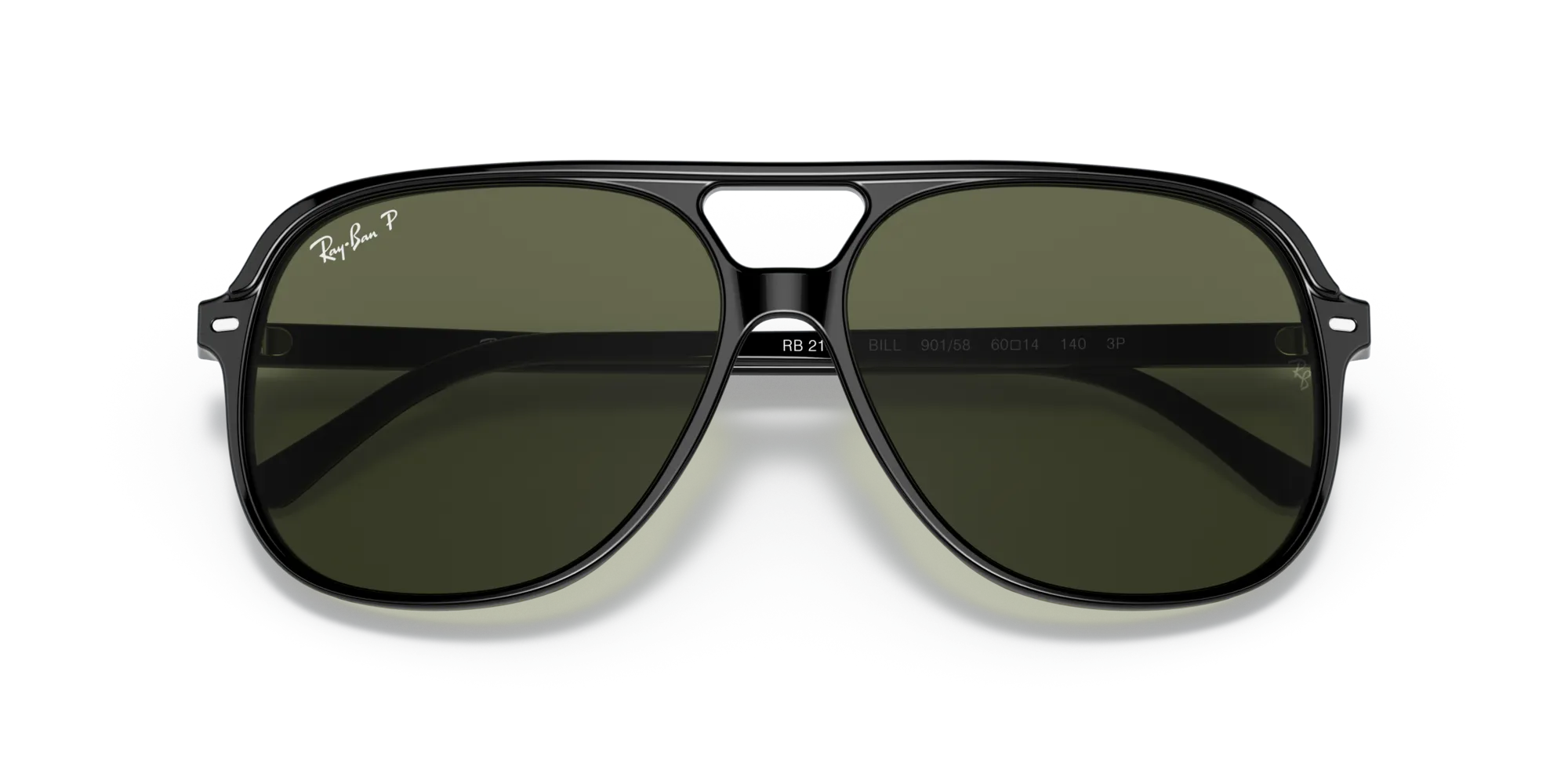 Ray - Ban RB2198 BILL 901/58 Occhiali da sole Acetato Nero [""] Squadrata Polarizzata - immagine 2