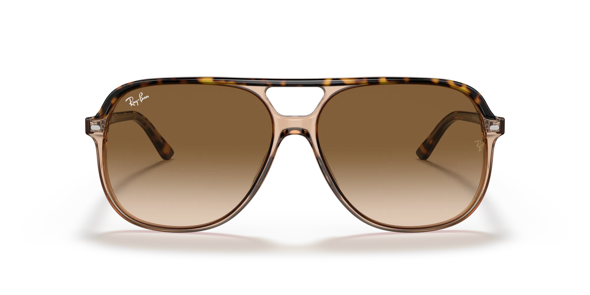 Ray - Ban RB2198 BILL 129251 Occhiali da sole Acetato Oro Marrone Squadrata Normale Sfumato - immagine 3