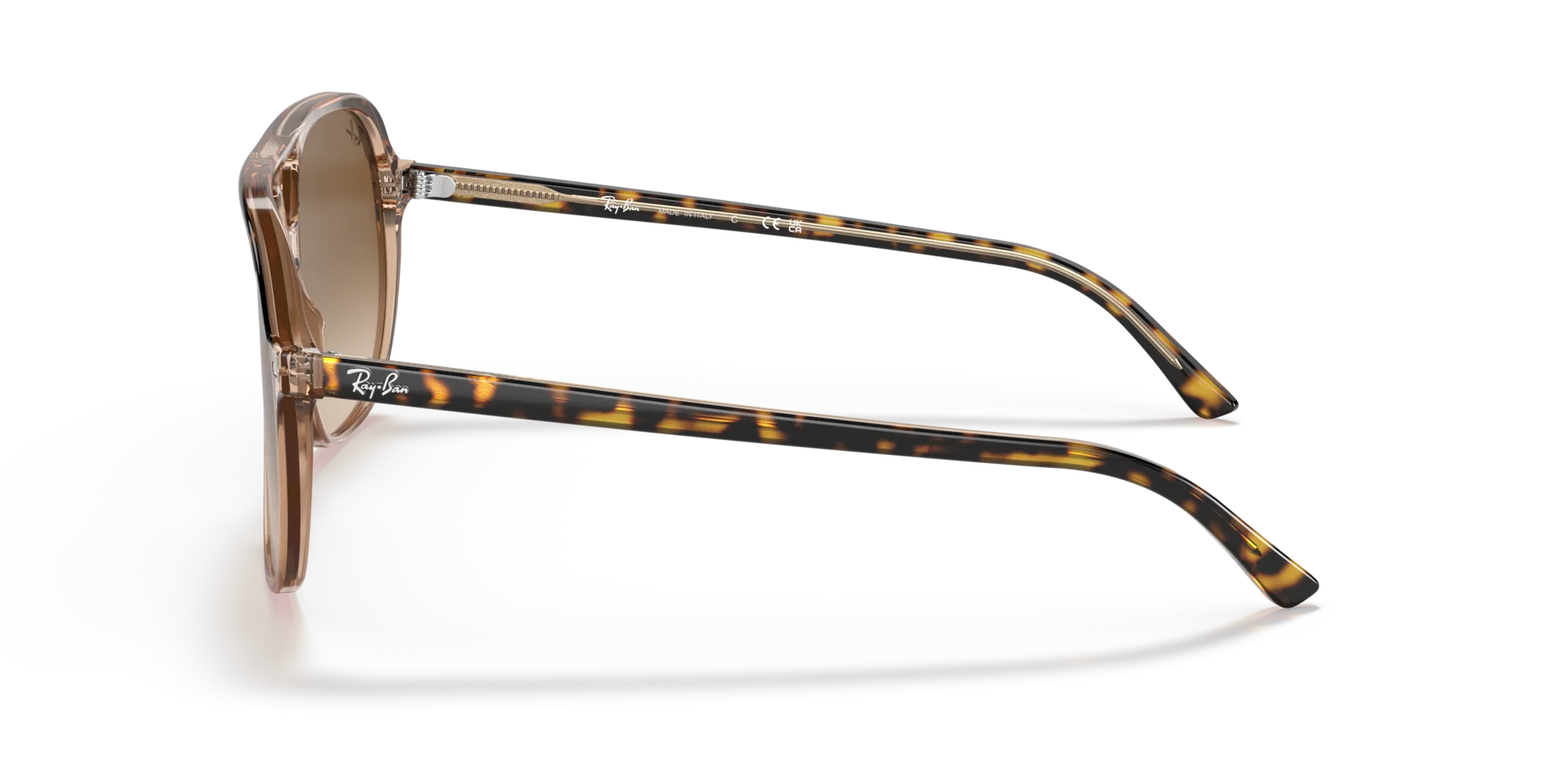Ray - Ban RB2198 BILL 129251 Occhiali da sole Acetato Oro Marrone Squadrata Normale Sfumato - immagine 4