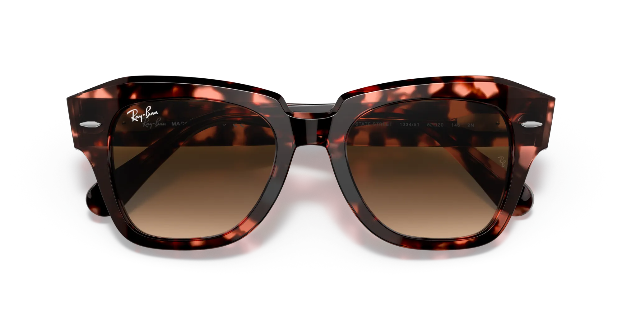Ray - Ban RB2186 STATE STREET 133451 Occhiali da sole Acetato Tartaruga Marrone Squadrata Normale Sfumato - immagine 2