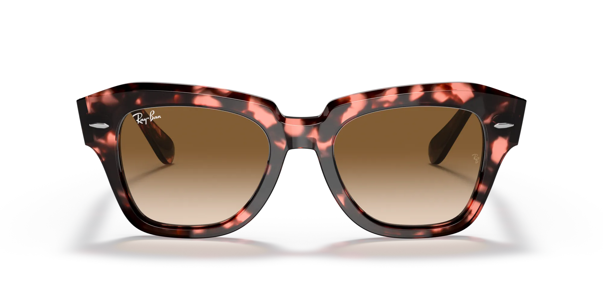 Ray - Ban RB2186 STATE STREET 133451 Occhiali da sole Acetato Tartaruga Marrone Squadrata Normale Sfumato - immagine 3