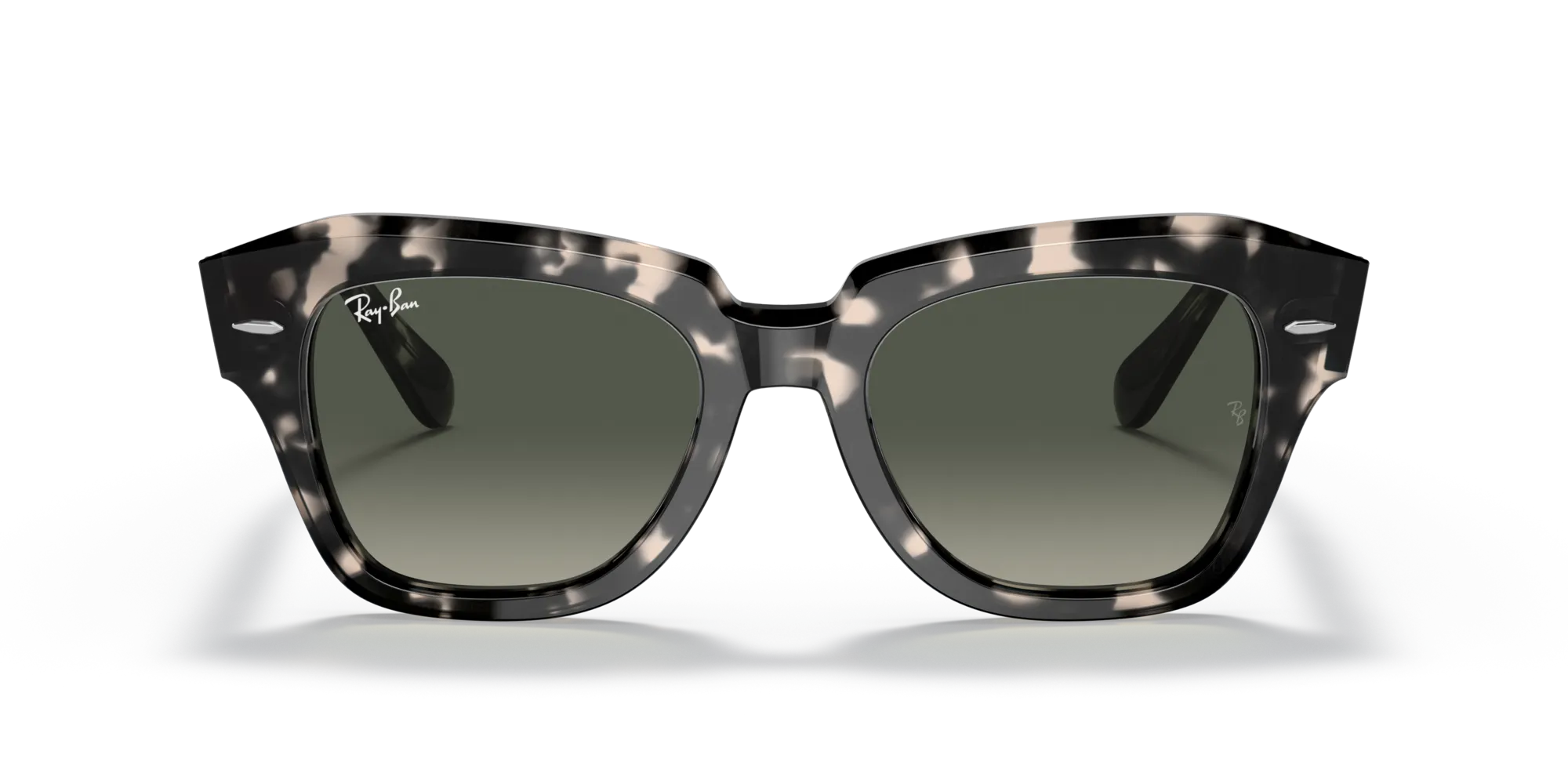 Ray - Ban RB2186 STATE STREET 133371 Occhiali da sole Acetato Tartaruga Grigio Squadrata Normale Sfumato - immagine 3