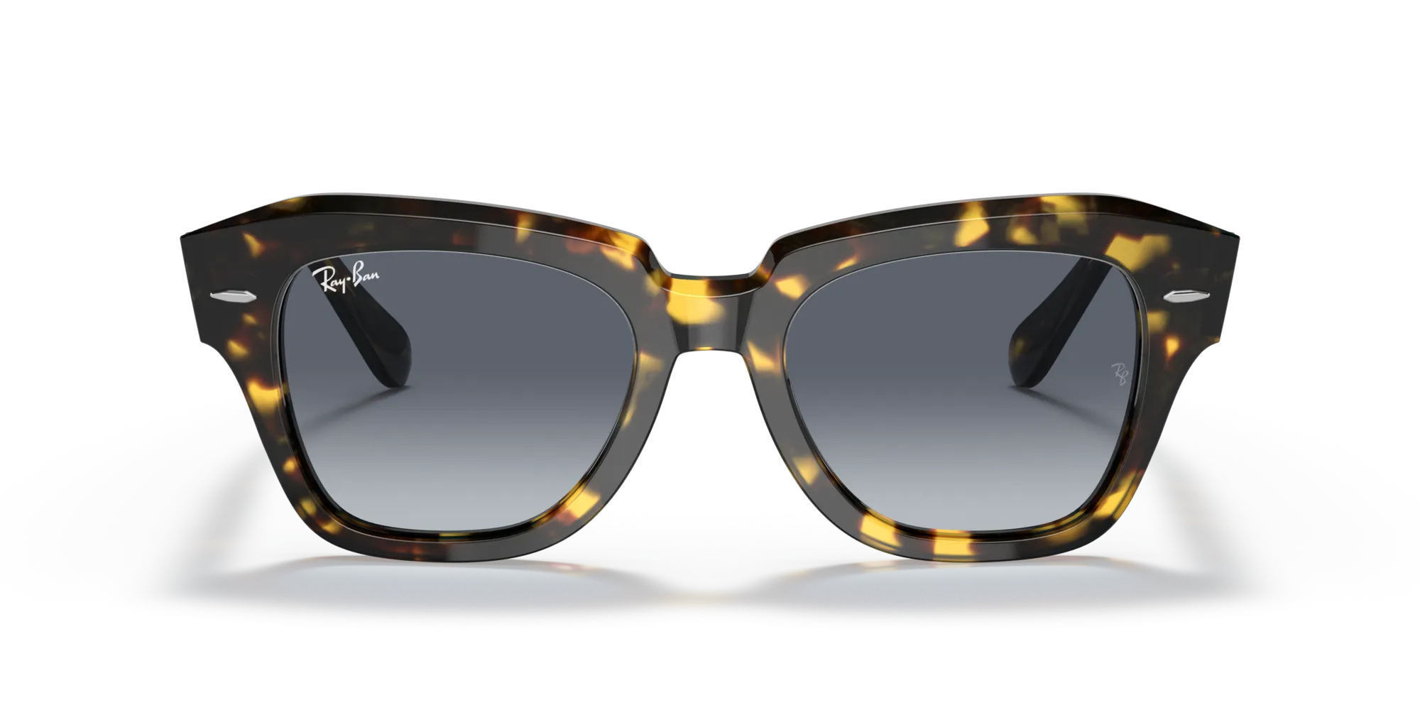Ray - Ban RB2186 STATE STREET 133286 Occhiali da sole Acetato Tartaruga Grigio Squadrata Normale Sfumato - immagine 3