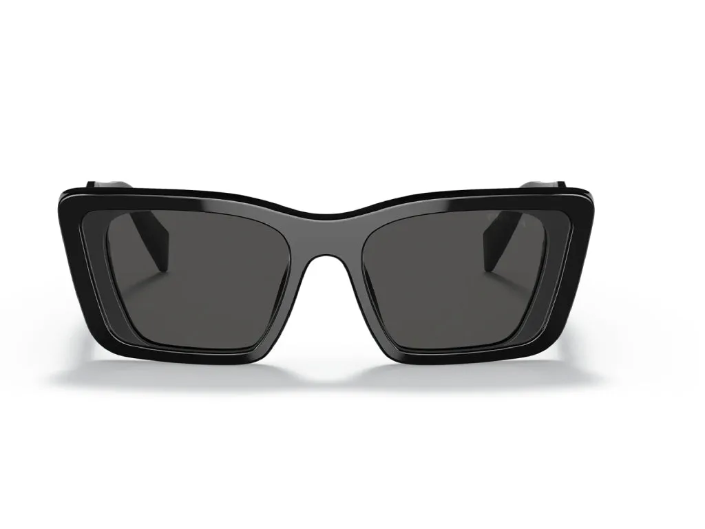 Prada PR 08YS 1AB5S0 Occhiali da sole Acetato Nero Grigio Farfalla Normale - immagine 3