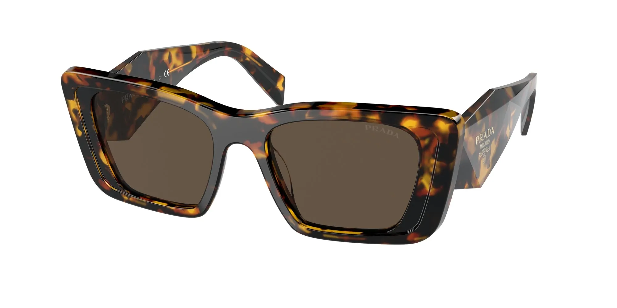 Prada PR 08YS 01V8C1 Occhiali da sole Acetato Tartaruga Marrone Farfalla Normale - immagine 1