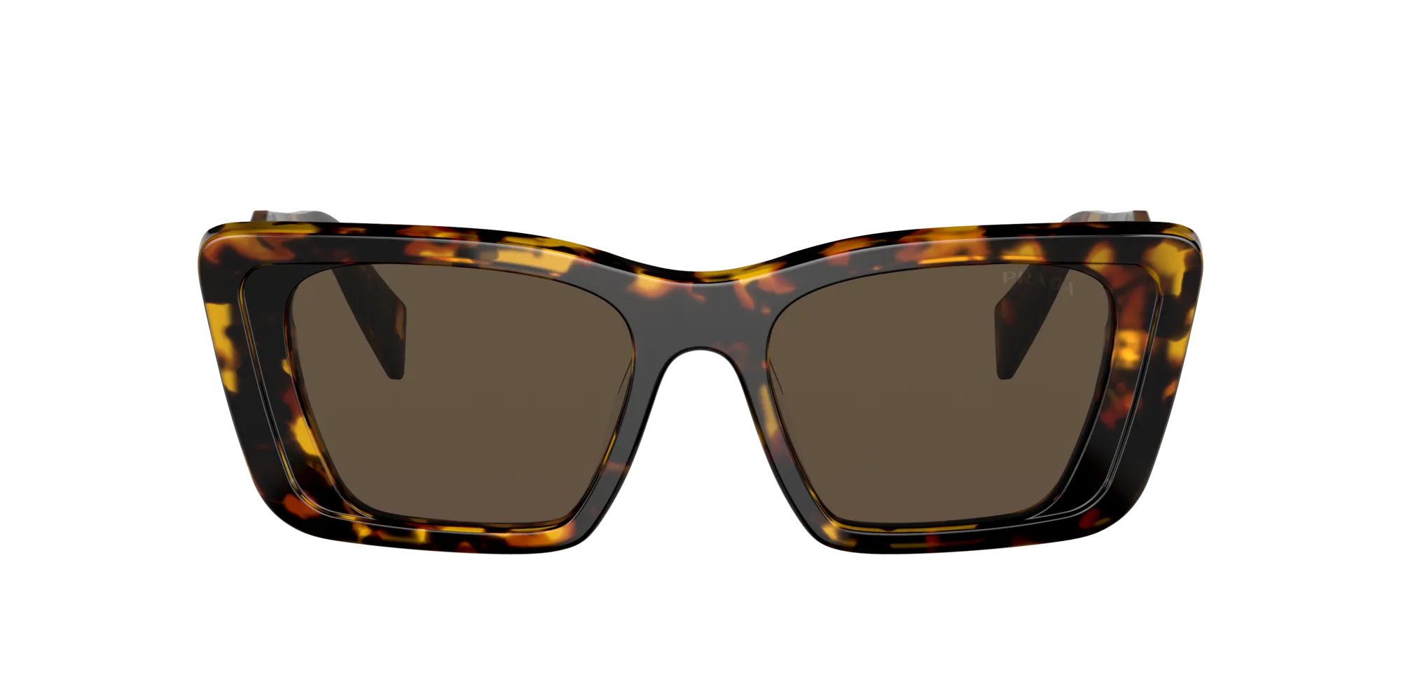 Prada PR 08YS 01V8C1 Occhiali da sole Acetato Tartaruga Marrone Farfalla Normale - immagine 3