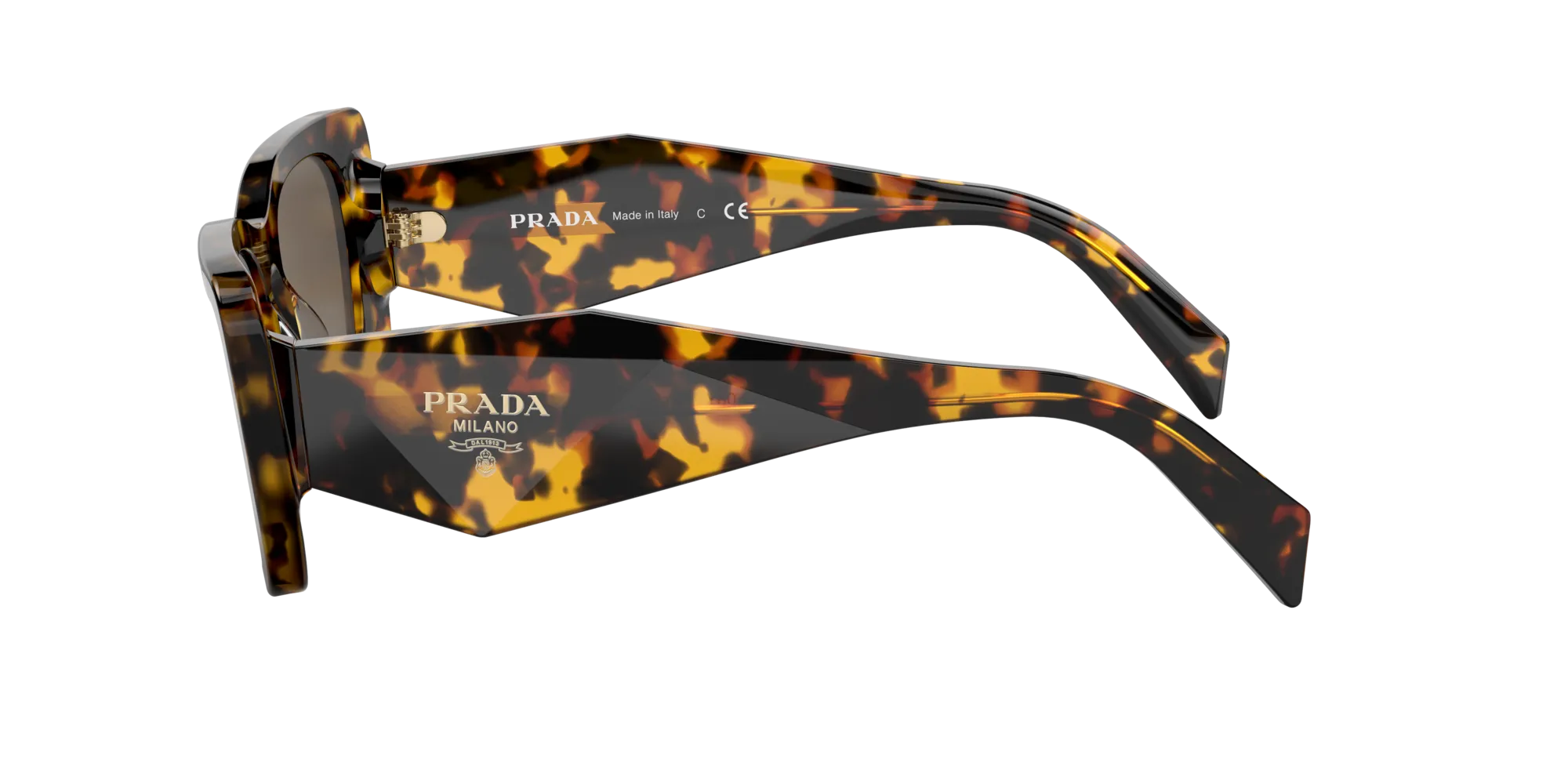 Prada PR 08YS 01V8C1 Occhiali da sole Acetato Tartaruga Marrone Farfalla Normale - immagine 4