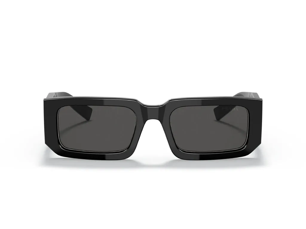 Prada PR 06YS 09Q5S0 Occhiali da sole Acetato Nero Grigio Squadrata Normale - immagine 2