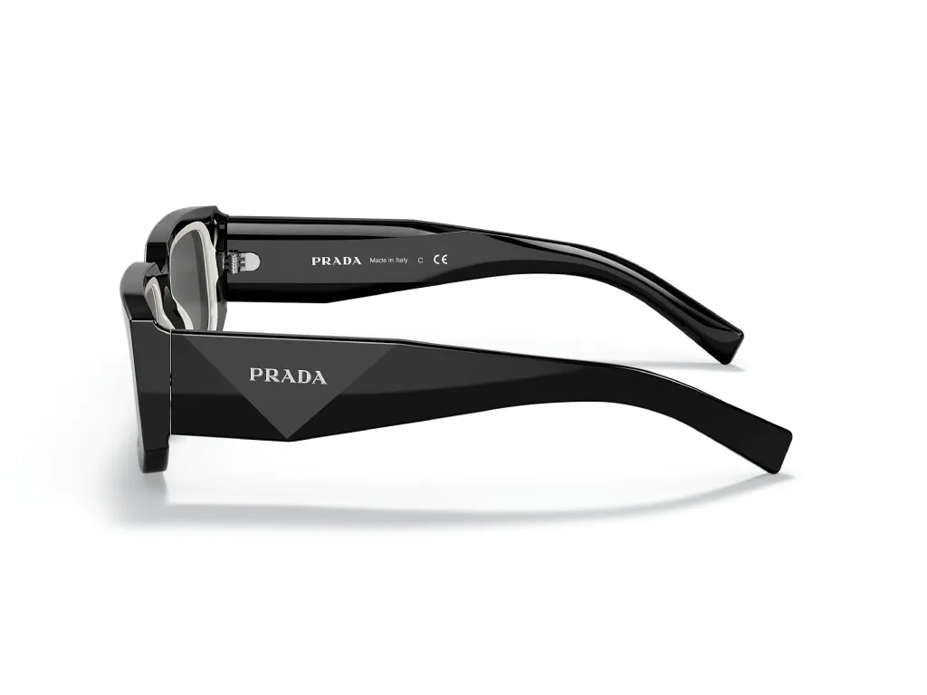 Prada PR 06YS 09Q5S0 Occhiali da sole Acetato Nero Grigio Squadrata Normale - immagine 4