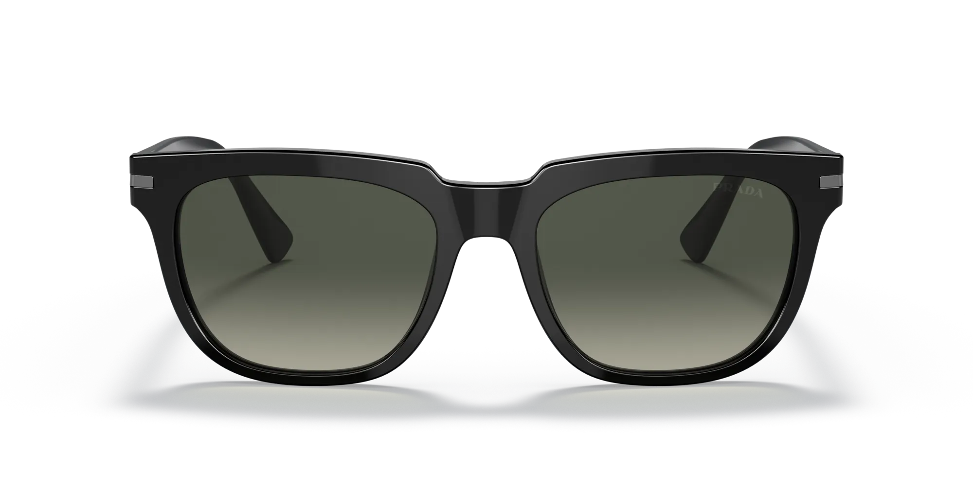 Prada PR 04YS 1AB2D0 Occhiali da sole Acetato Nero Grigio Pillow Normale Sfumato - immagine 3