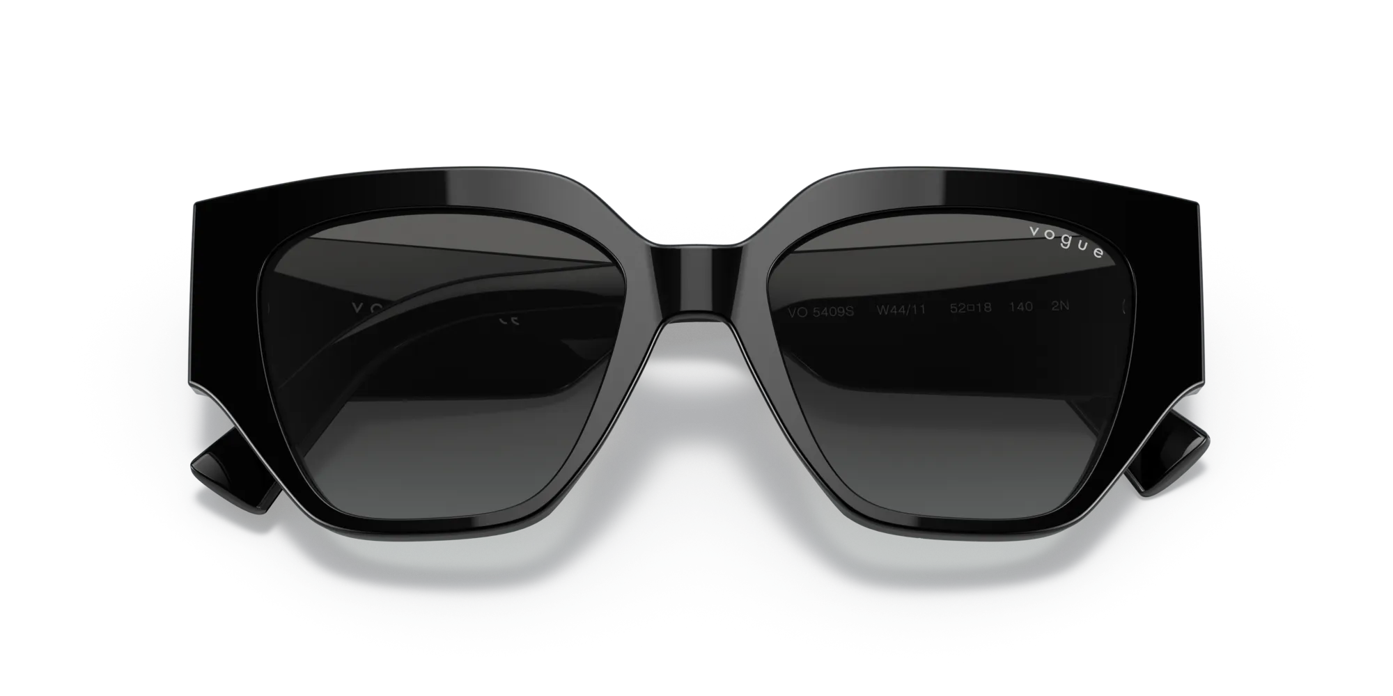 VOGUE EYEWEAR VO5409S W44/11 Occhiali da sole Acetato Nero Grigio Geometrica Normale Sfumato - immagine 2