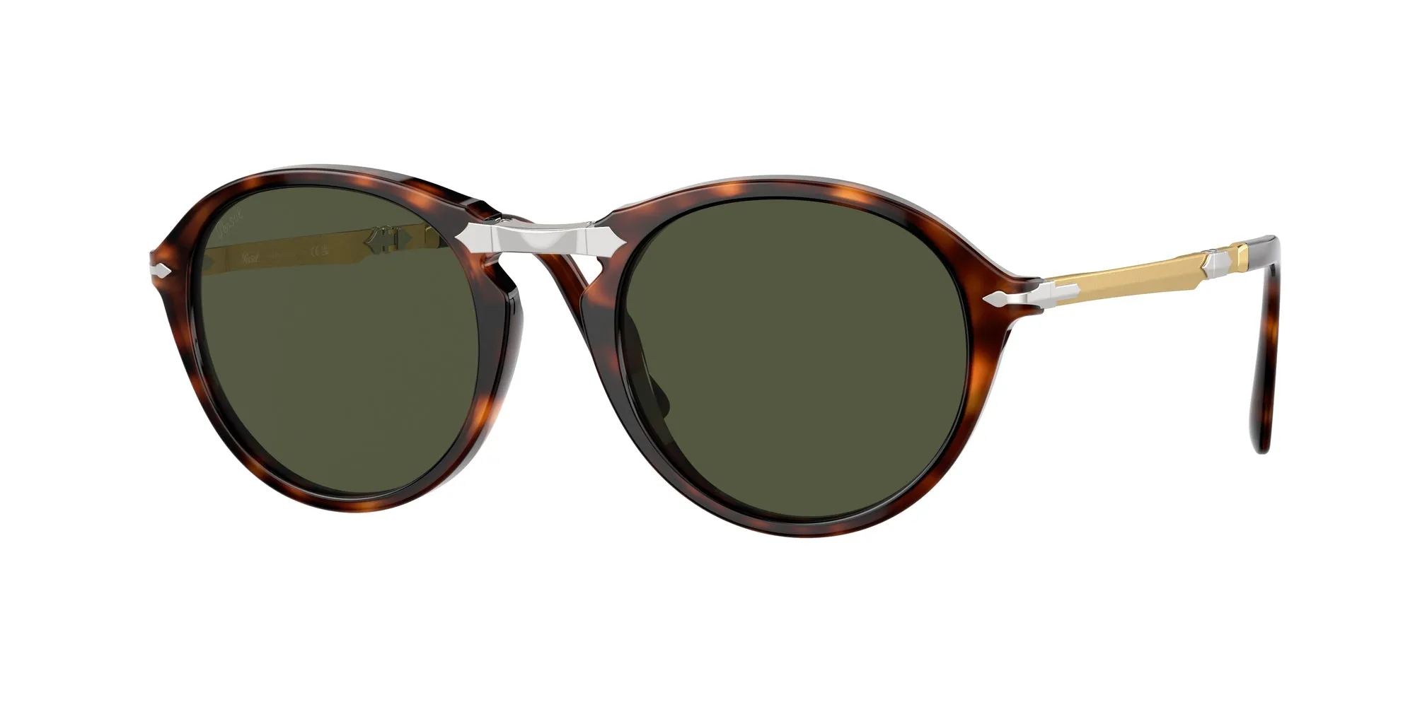 Persol PO3274S 24/31 Occhiali da sole Plastica Havana Verde Pantos - immagine 1