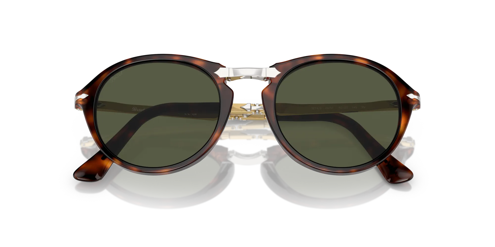 Persol PO3274S 24/31 Occhiali da sole Plastica Havana Verde Pantos - immagine 2