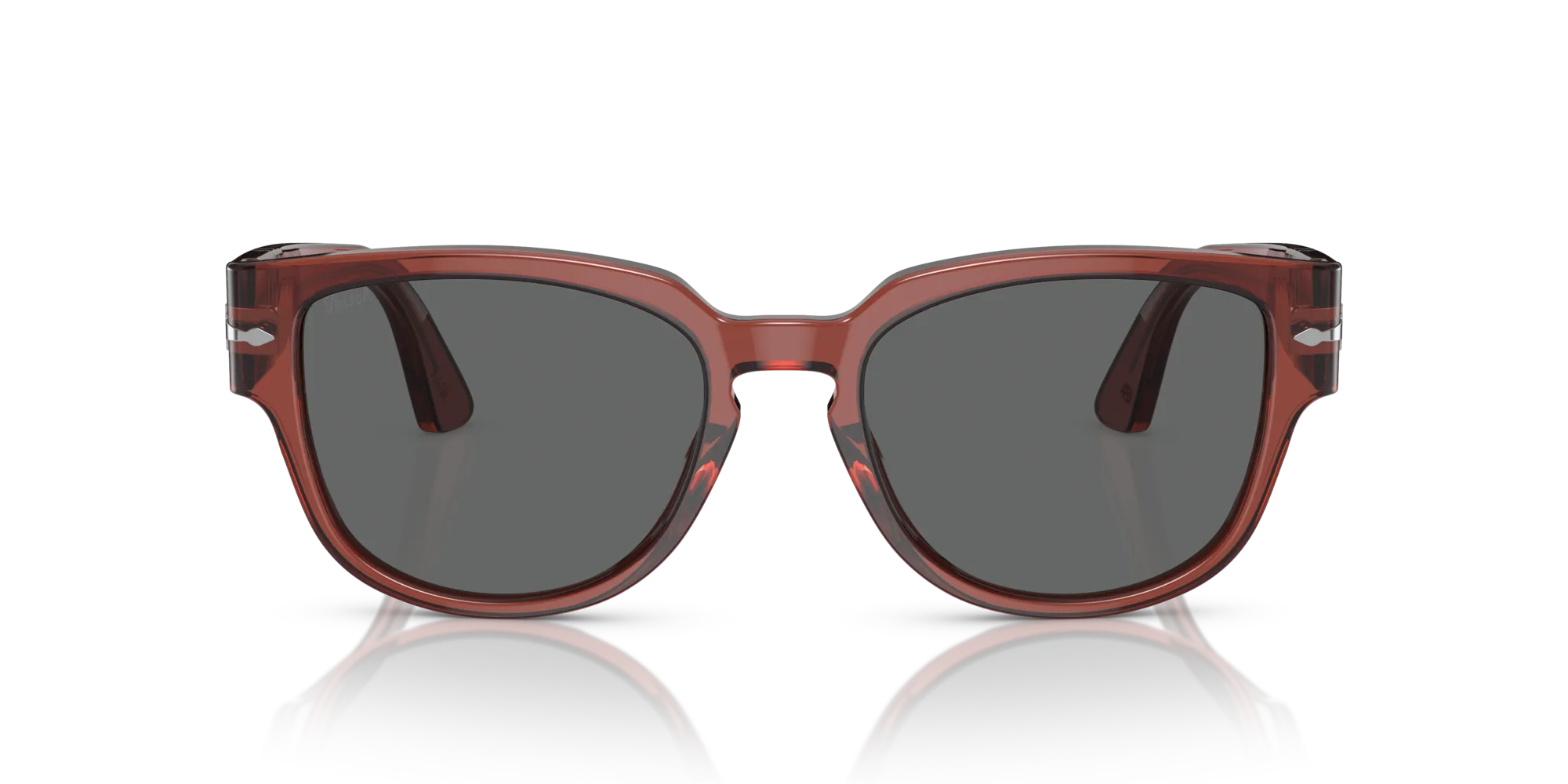 Persol PO3231S 1104B1 Occhiali da sole Plastica Rosso Grigio Squadrata Normale - immagine 3