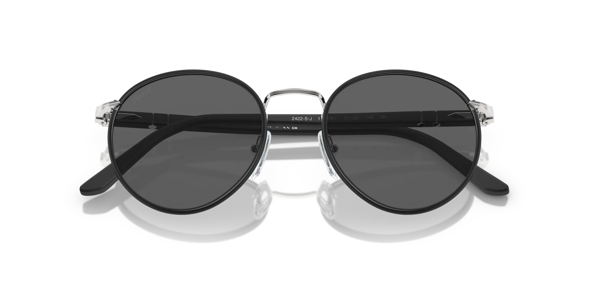 Persol PO2422SJ 1119B1 Occhiali da sole Metallo Argento Grigio Pantos Normale - immagine 2