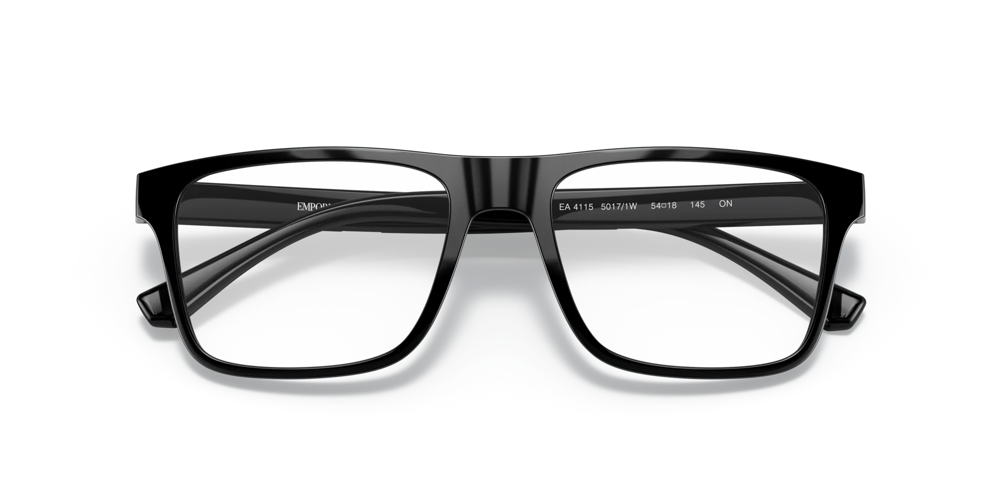 Emporio Armani EA4115 50171W Occhiali da sole Plastica Nero Chiara Squadrata Clip-on - immagine 2