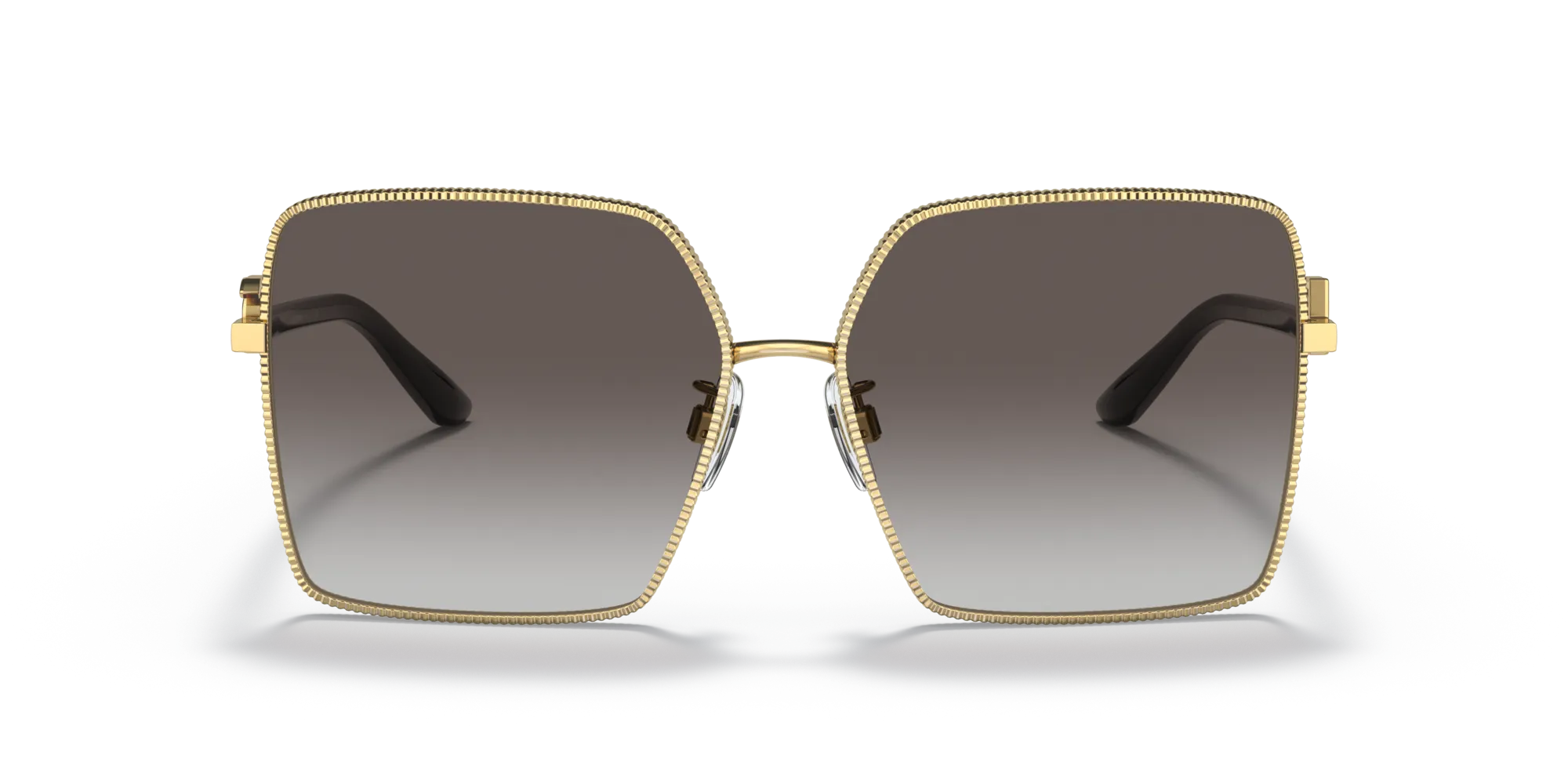 Dolce & Gabbana DG2279 02/8G Occhiali da sole Metallo Oro Grigio Squadrata Normale Sfumato - immagine 3
