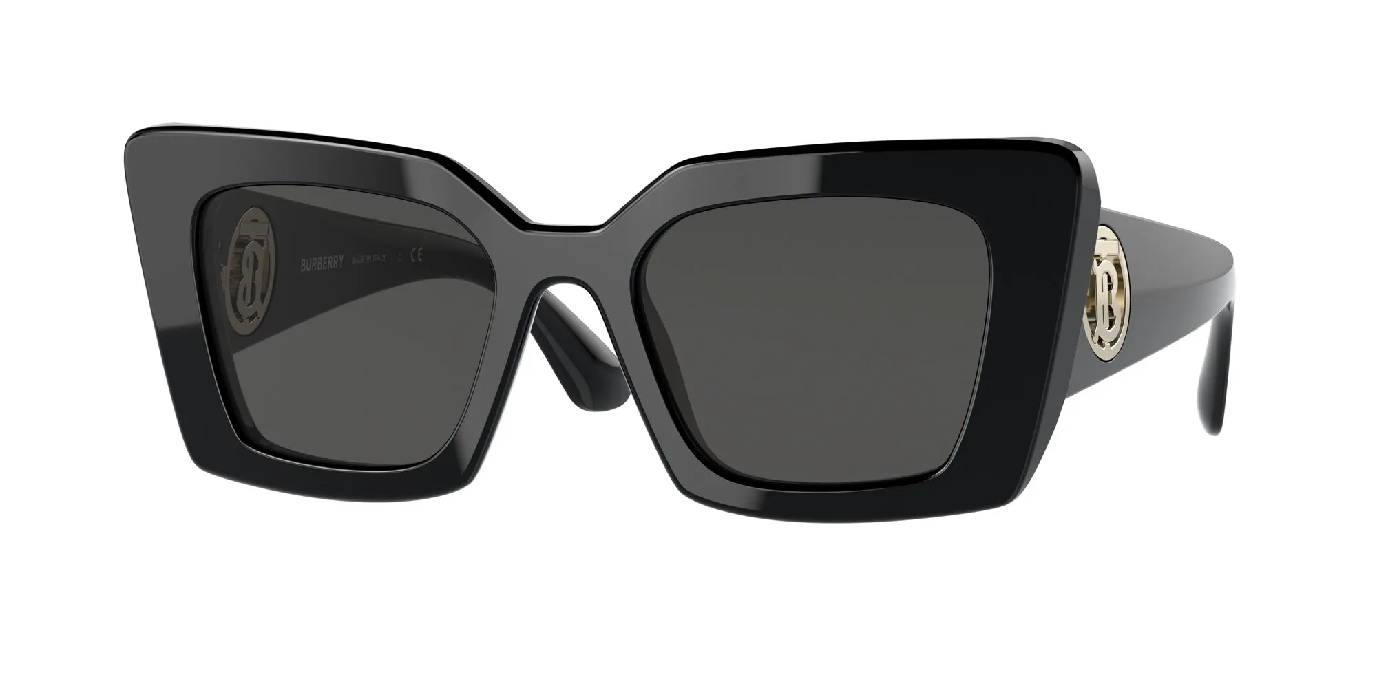 Burberry BE4344 DAISY 300187 Occhiali da sole Acetato Nero Grigio Squadrata Normale - immagine 1