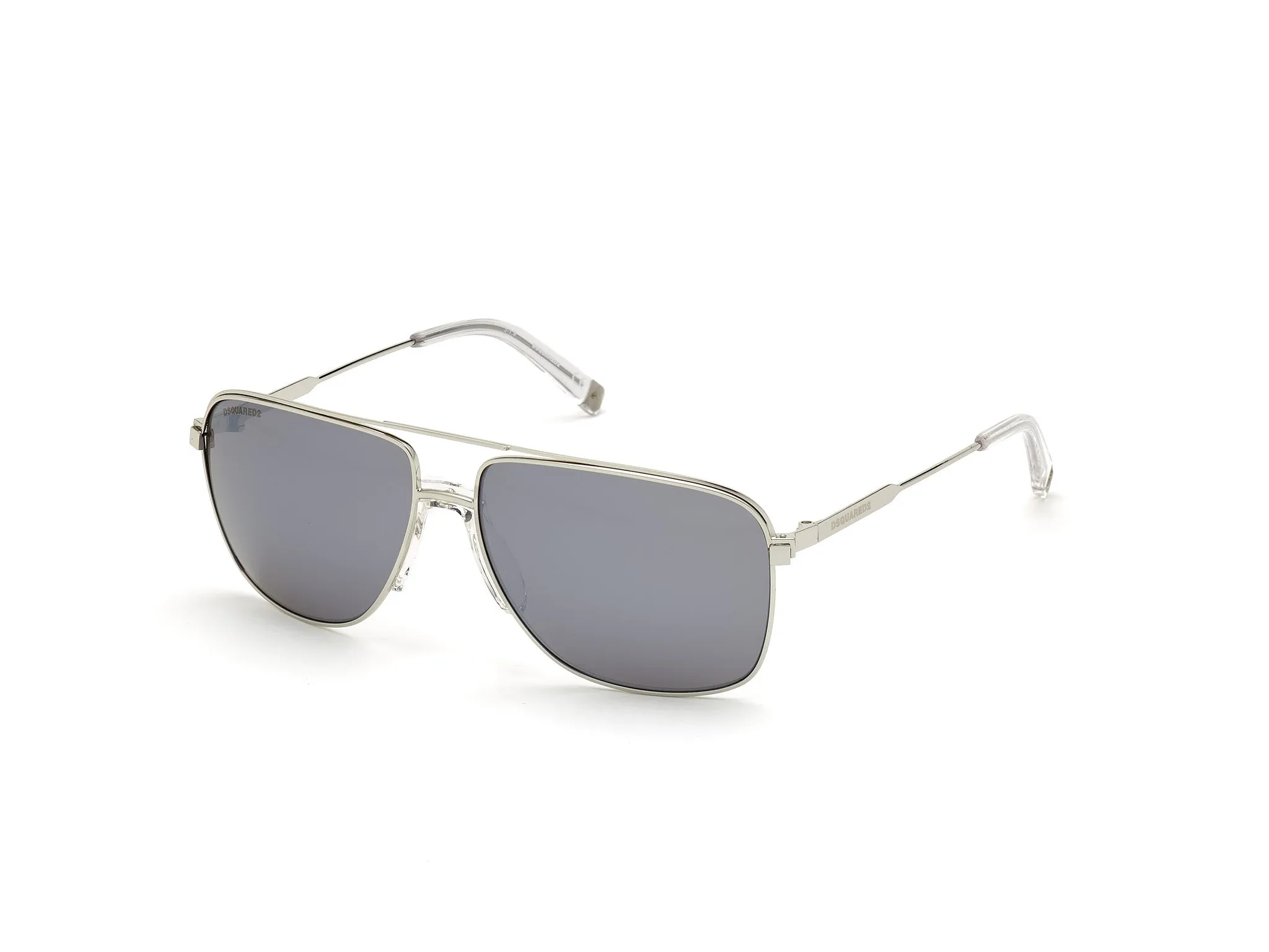 Dsquared2 DQ0342 BARNEY 16C Occhiali da sole outlet Metallo Palladio Grigio Squadrata Specchiate - immagine 1