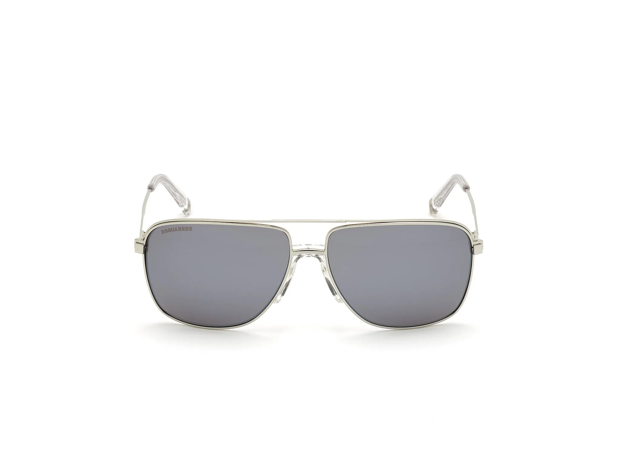 Dsquared2 DQ0342 BARNEY 16C Occhiali da sole outlet Metallo Palladio Grigio Squadrata Specchiate - immagine 2