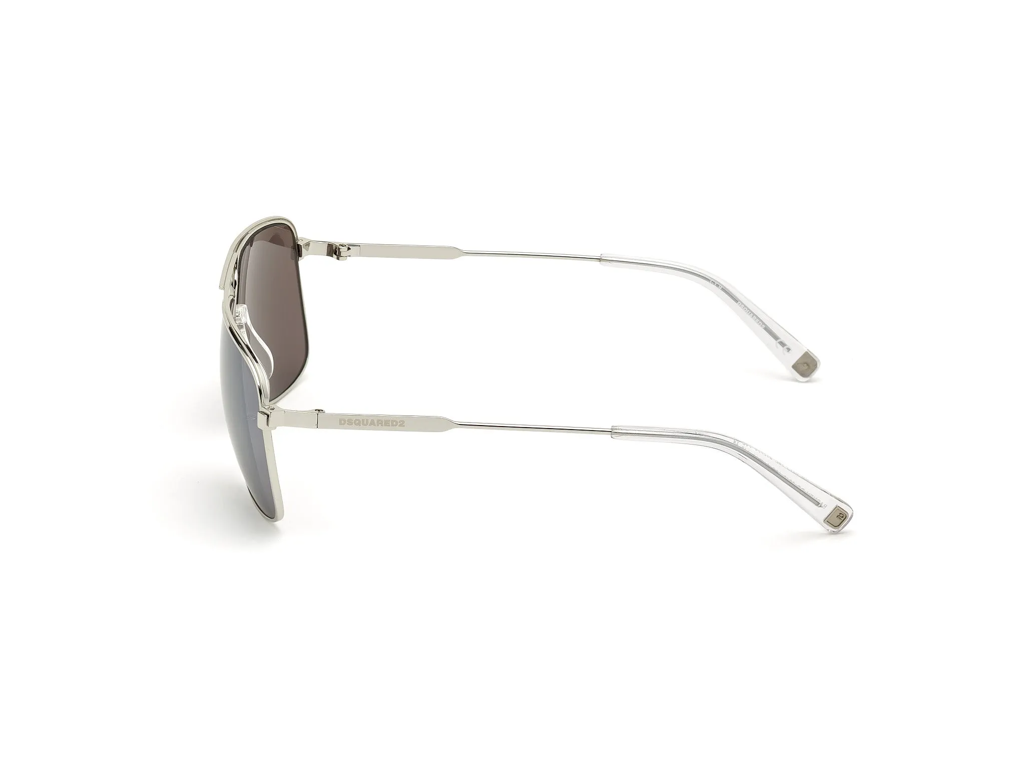 Dsquared2 DQ0342 BARNEY 16C Occhiali da sole outlet Metallo Palladio Grigio Squadrata Specchiate - immagine 3
