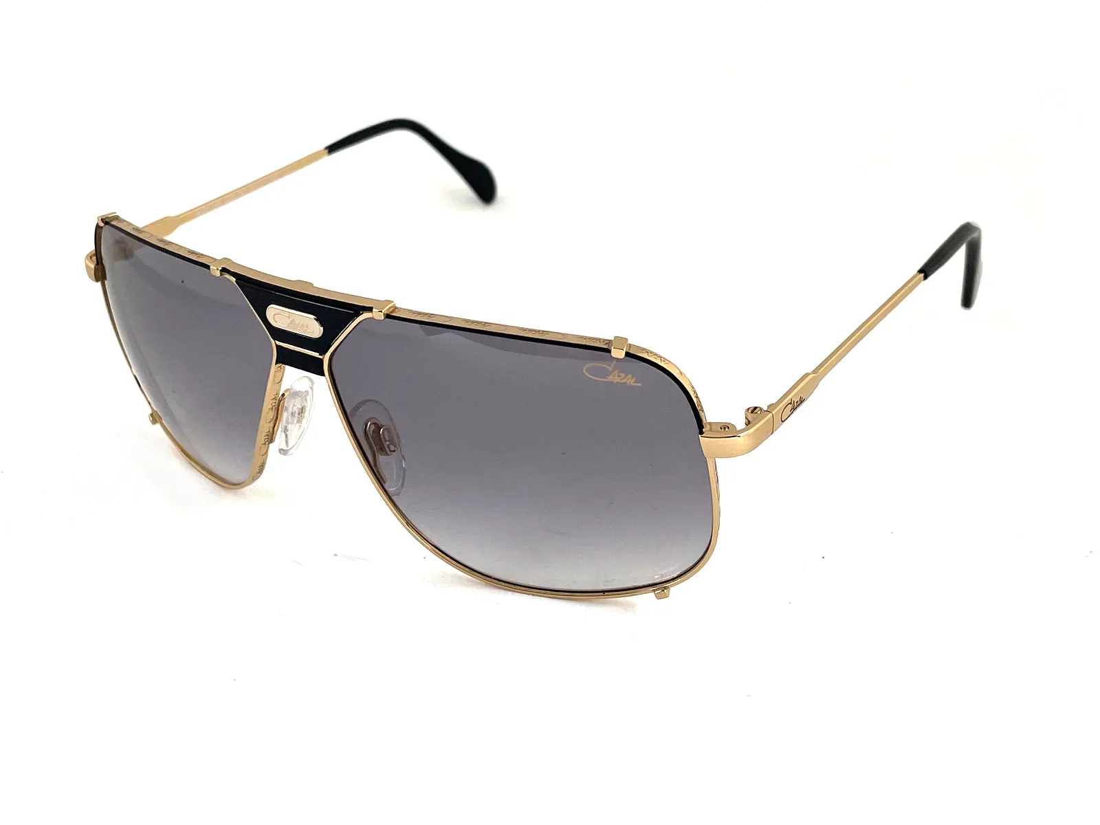 Cazal Uomo 994 001 Occhiali da sole Metallo Oro Grigio Squadrata Sfumato - immagine 1