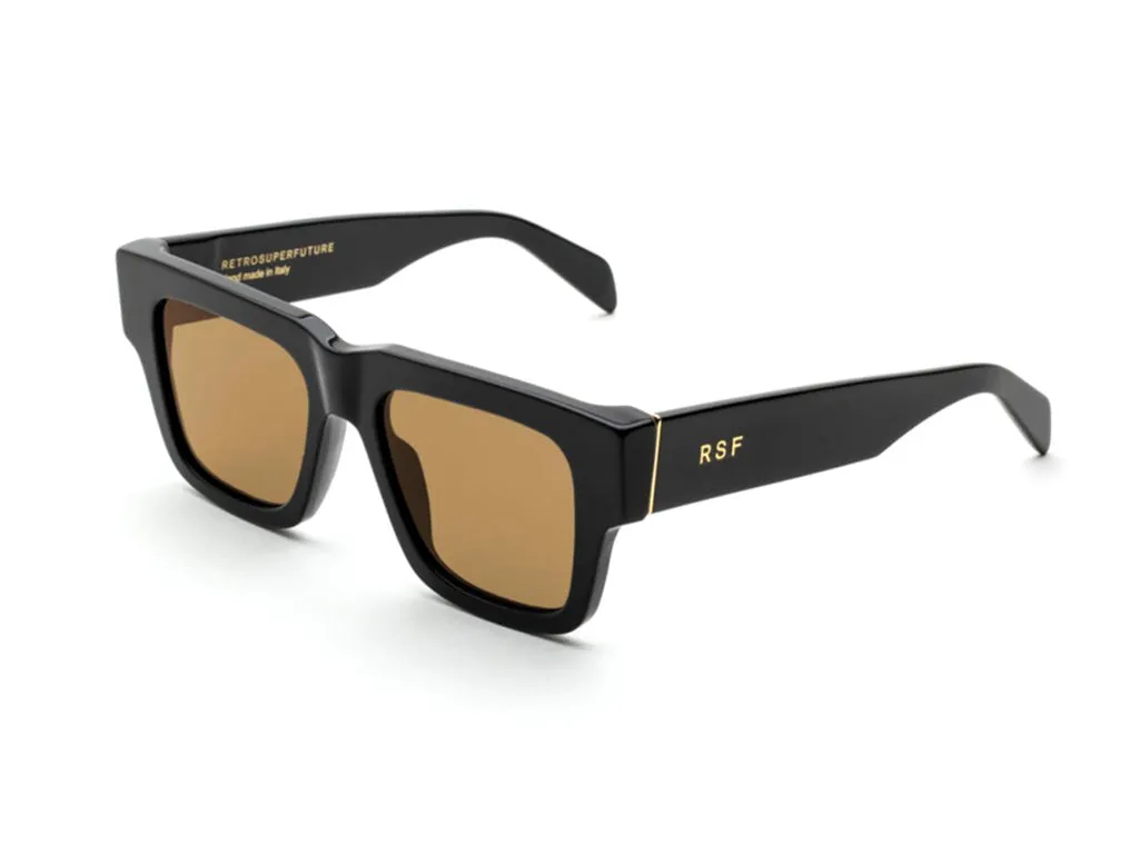 Retrosuperfuture B5Y MEGA REFINED Occhiali da sole Acetato Nero Marrone Squadrata - immagine 1